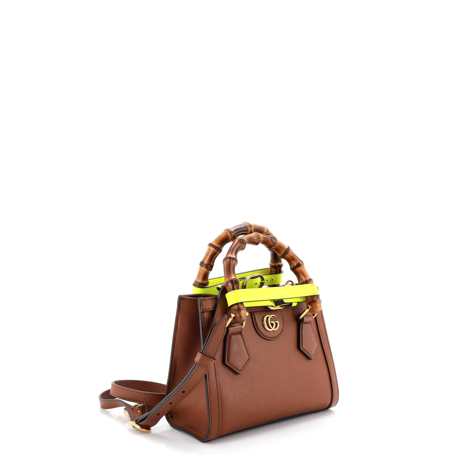 Diana NM Bamboo Handle Tote Leather Mini