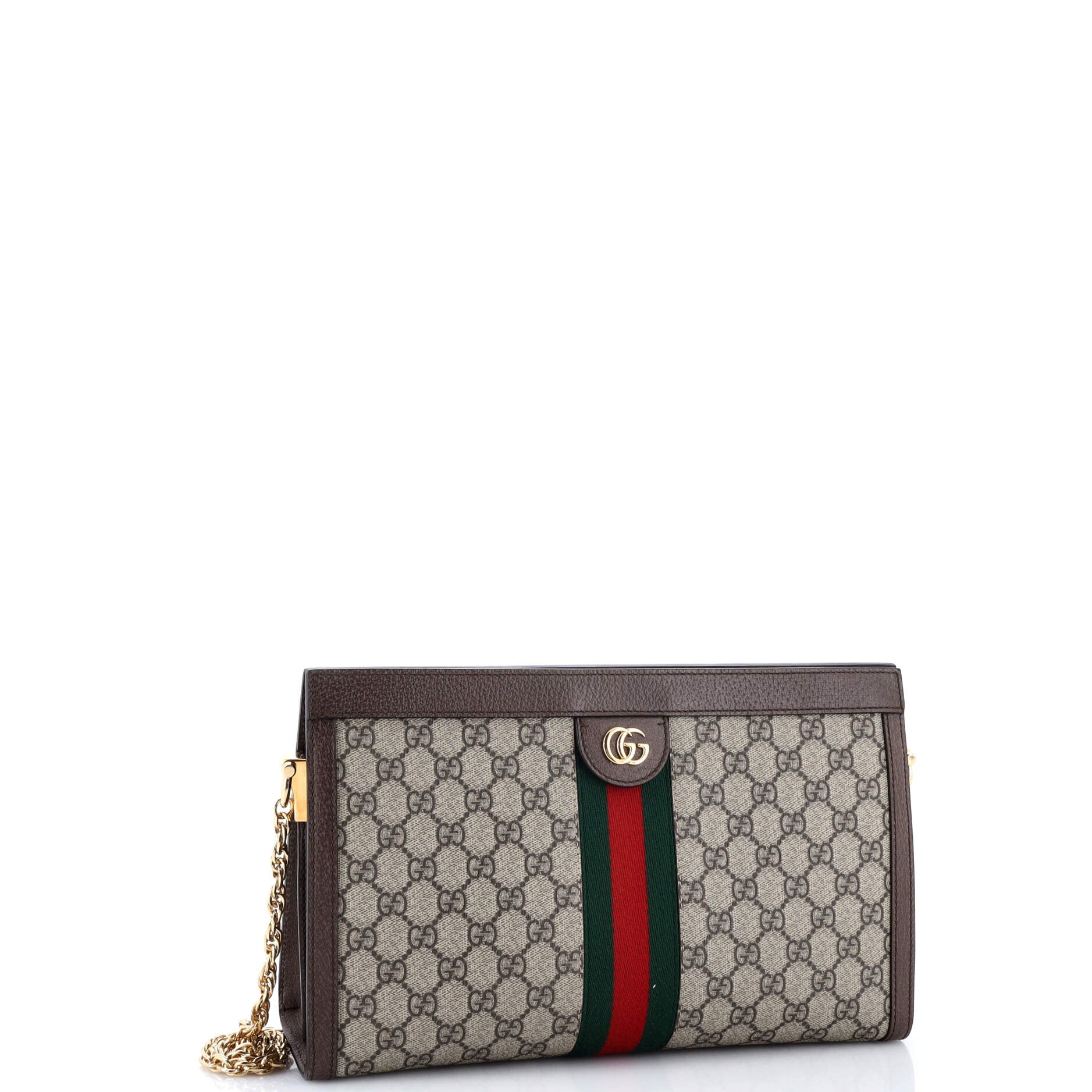 Ophidia Chain Shoulder Bag GG Coated Canvas Medium