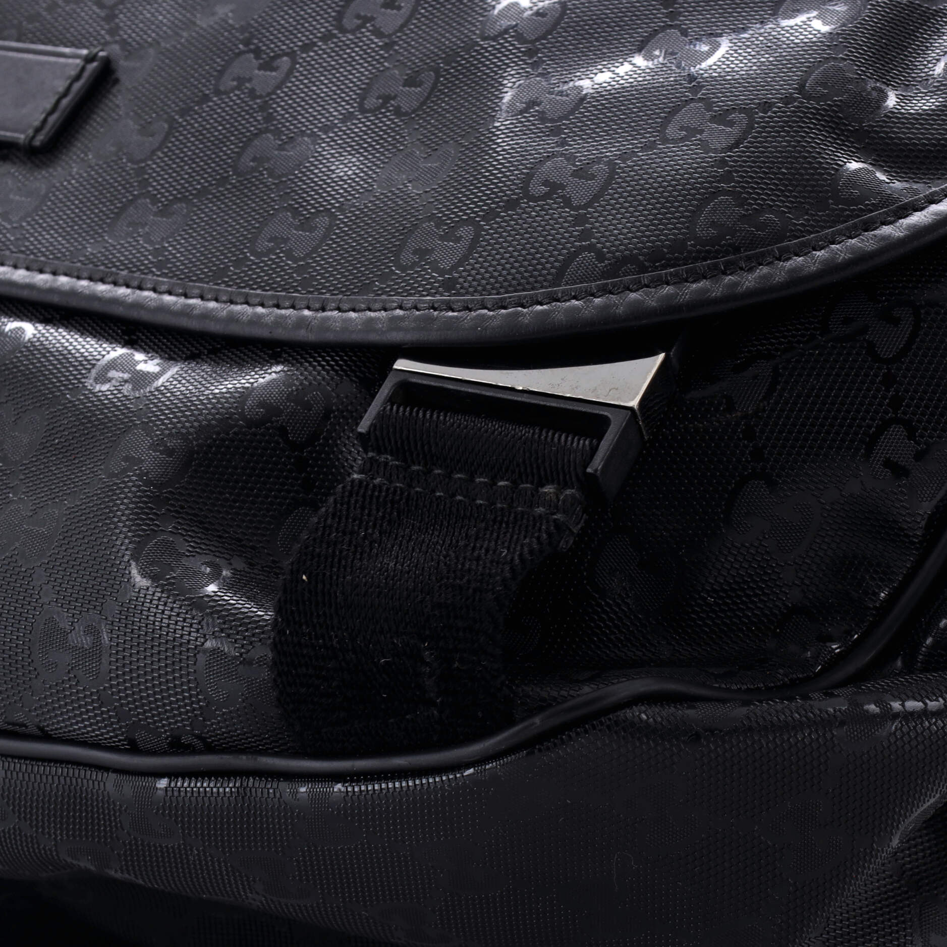 Double Buckle Messenger Bag GG Imprime Large