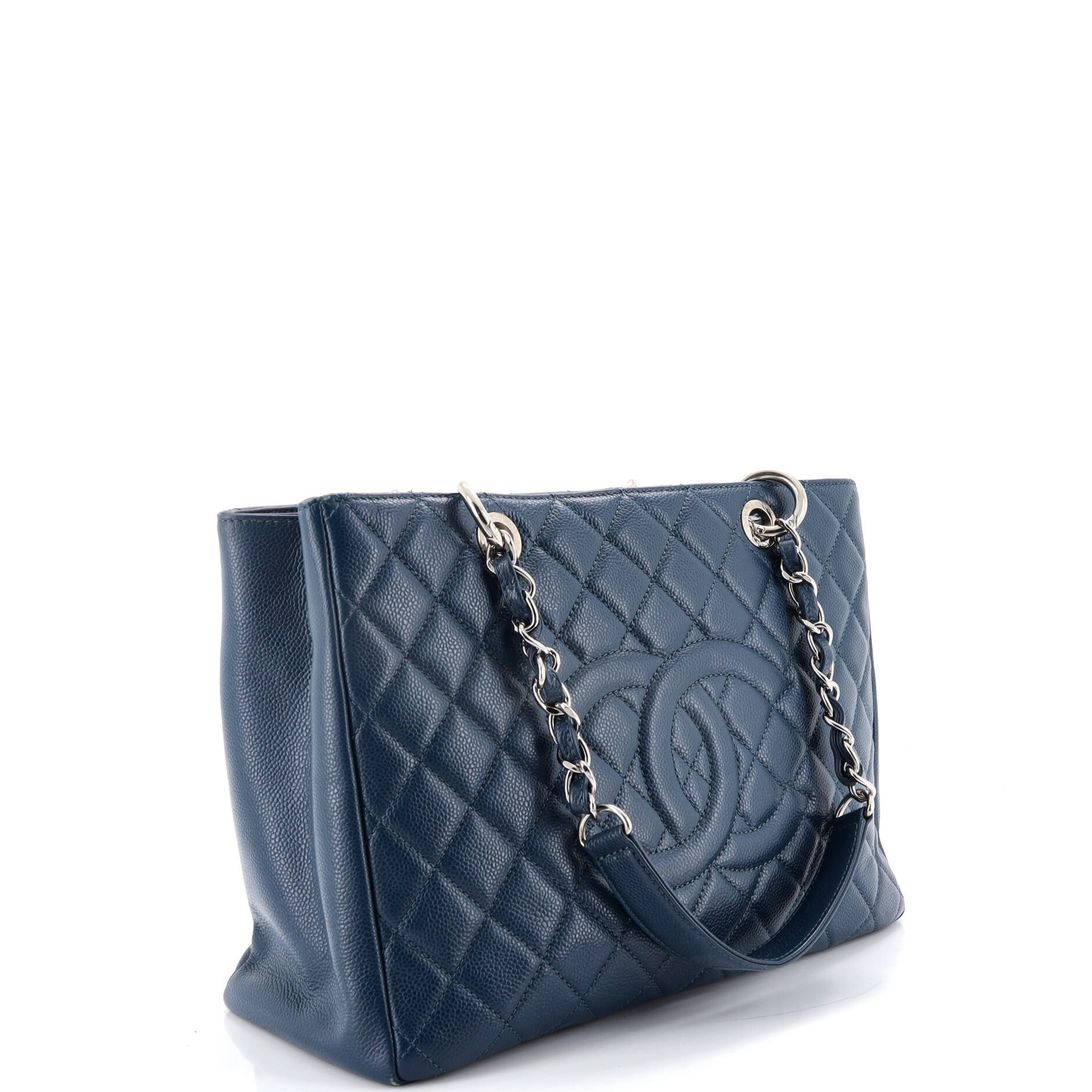 Grand Shopping Tote Quilted Caviar
