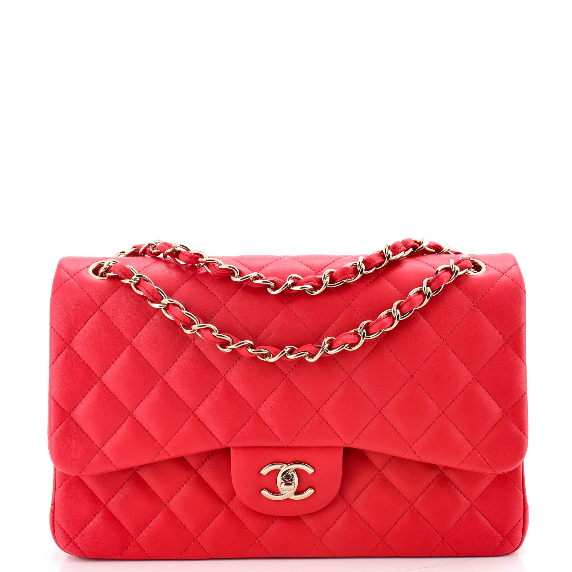Classic Double Flap Bag Quilted Lambskin Jumbo