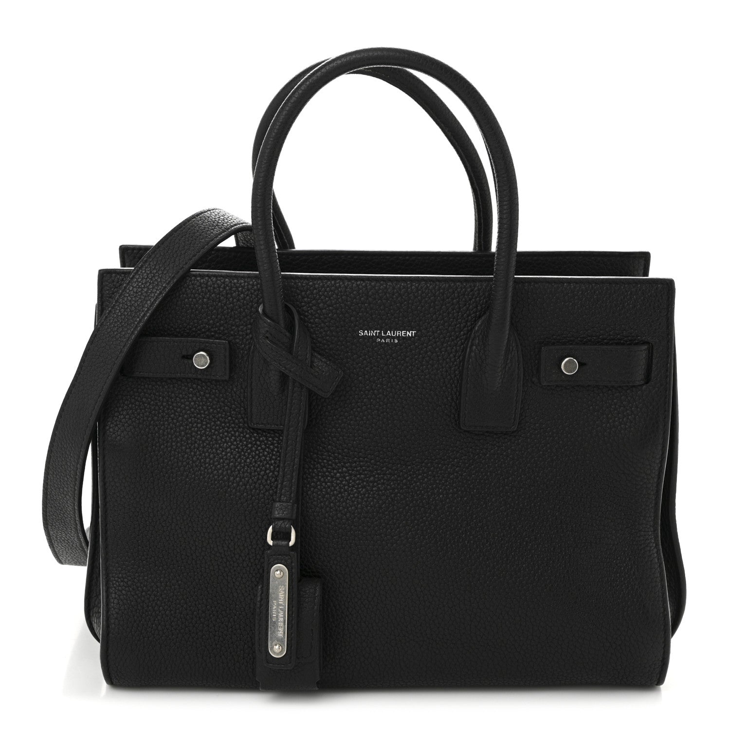 Grained Calfskin Baby Sac De Jour Souple Black