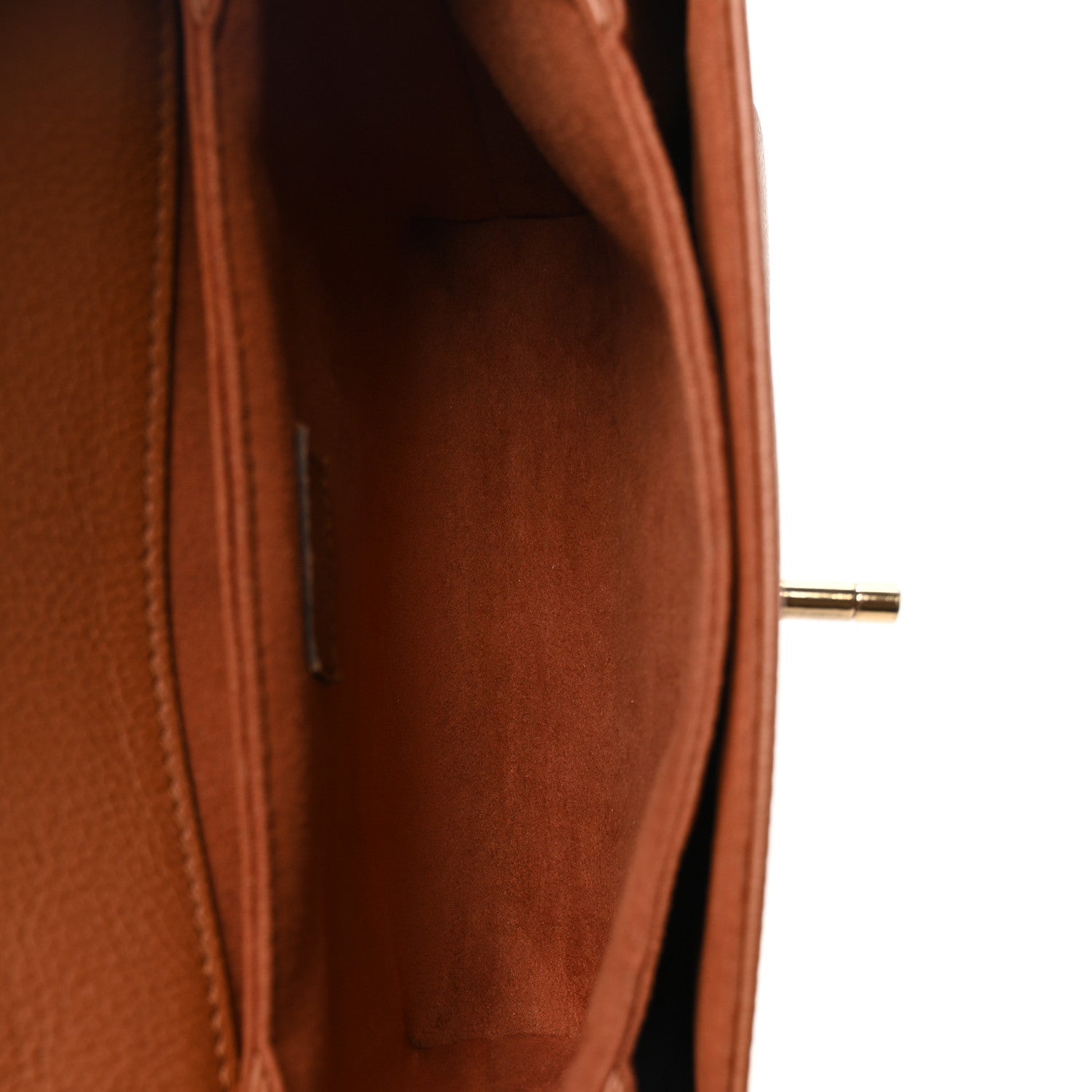 Grained Calfskin Lockme Oxford Cognac