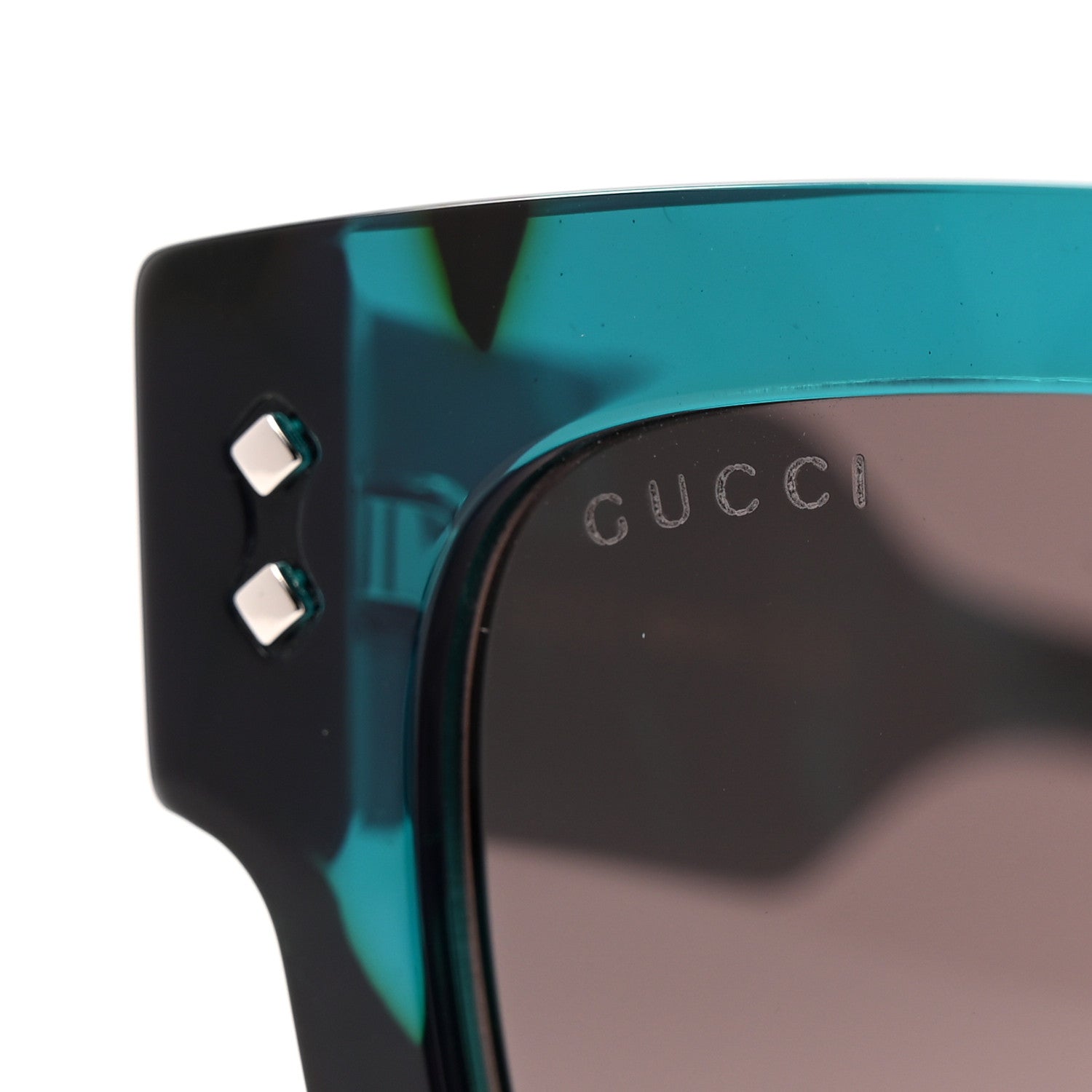Acetate Square Frame Sunglasses GG1217S Havana Blue