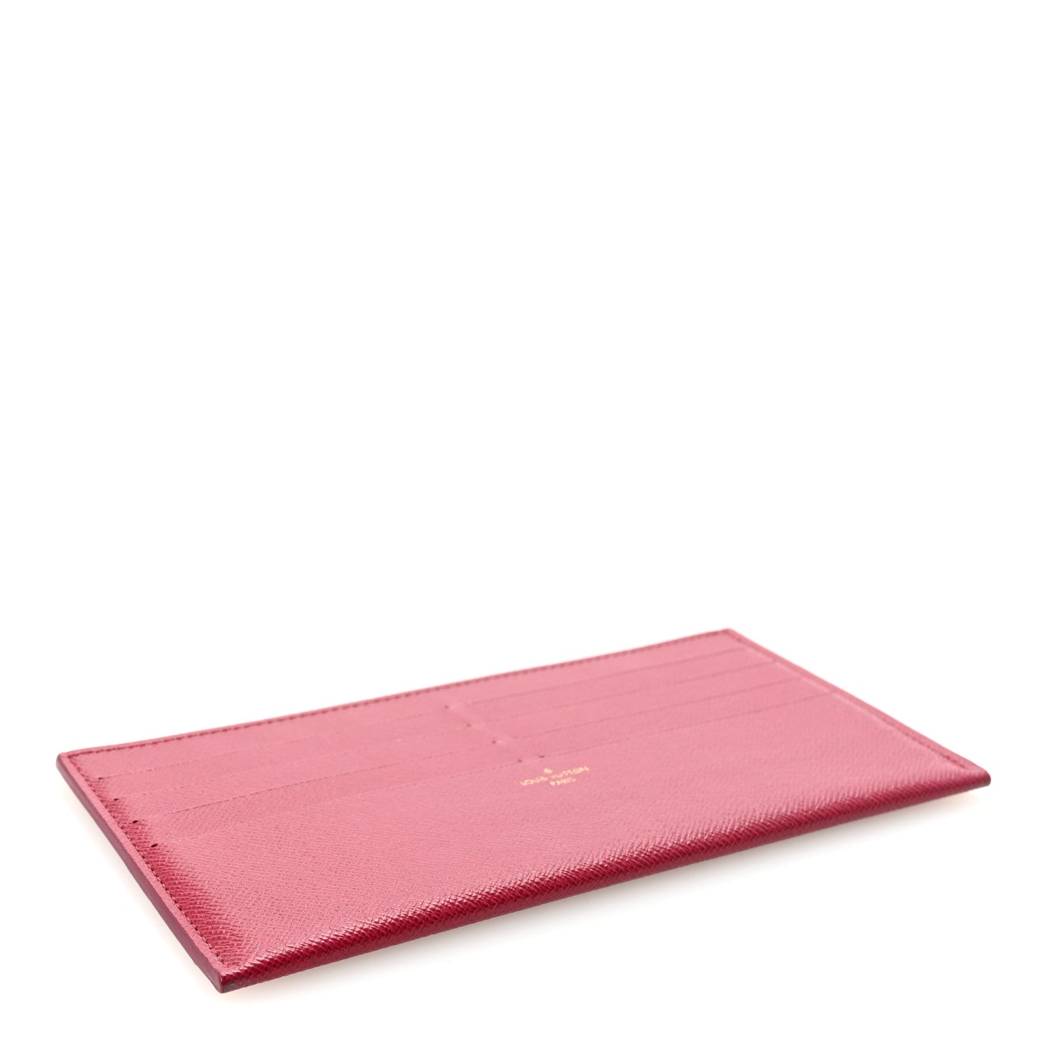 Calfskin Felicie Card Holder Insert Fuchsia