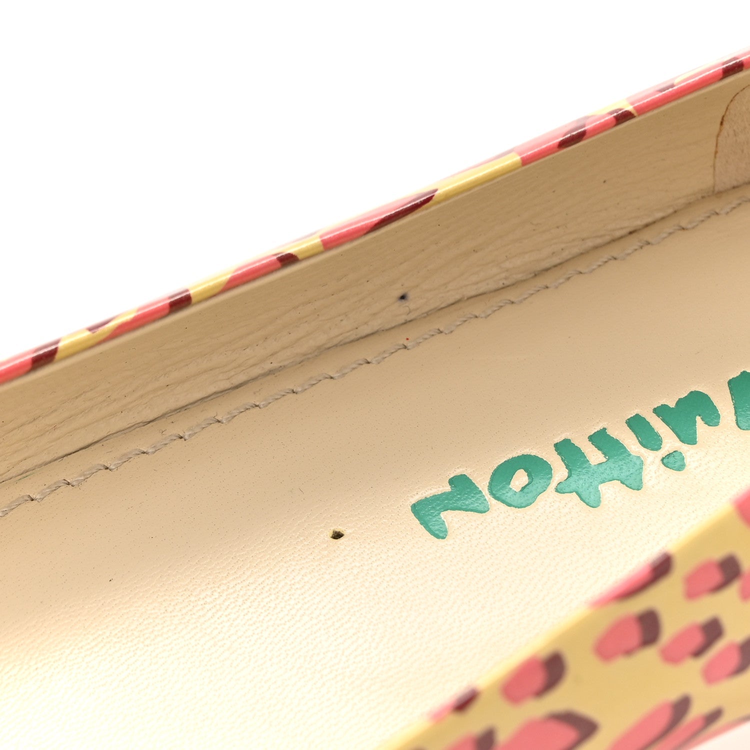 Patent Leopard Ballet Flats 39 Blanc Corail