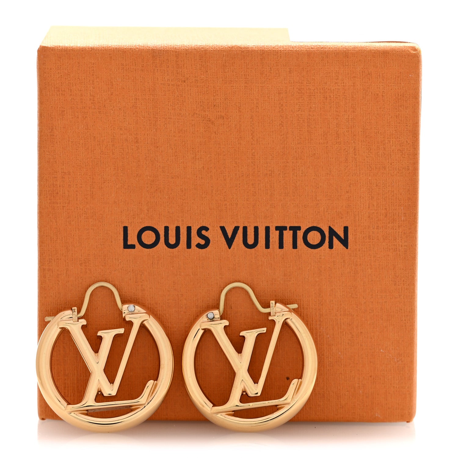 Metal Small Louise Hoop Earrings Gold