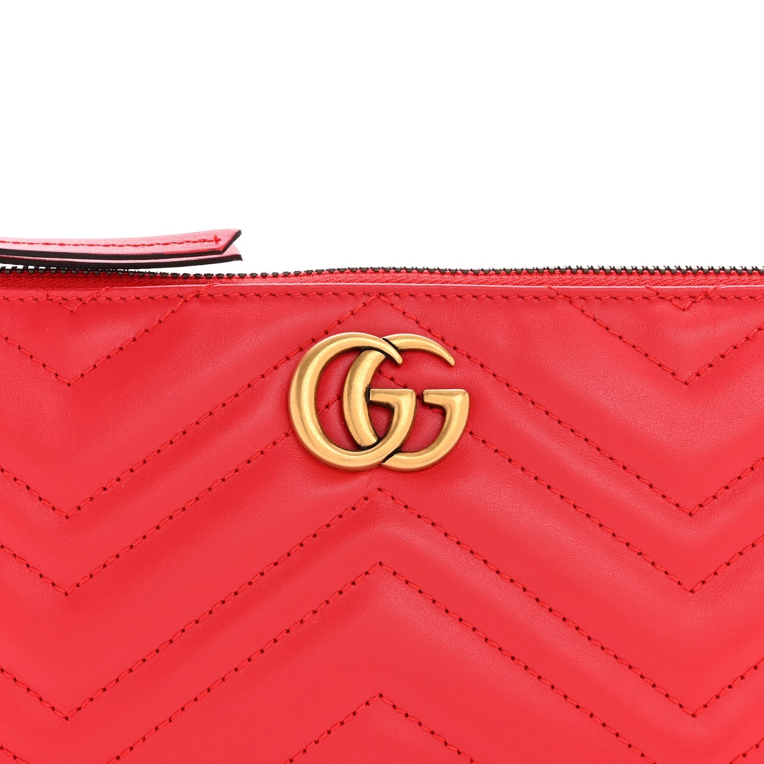 Calfskin Matelasse Chevron GG Marmont Sling Shoulder Bag Rosso
