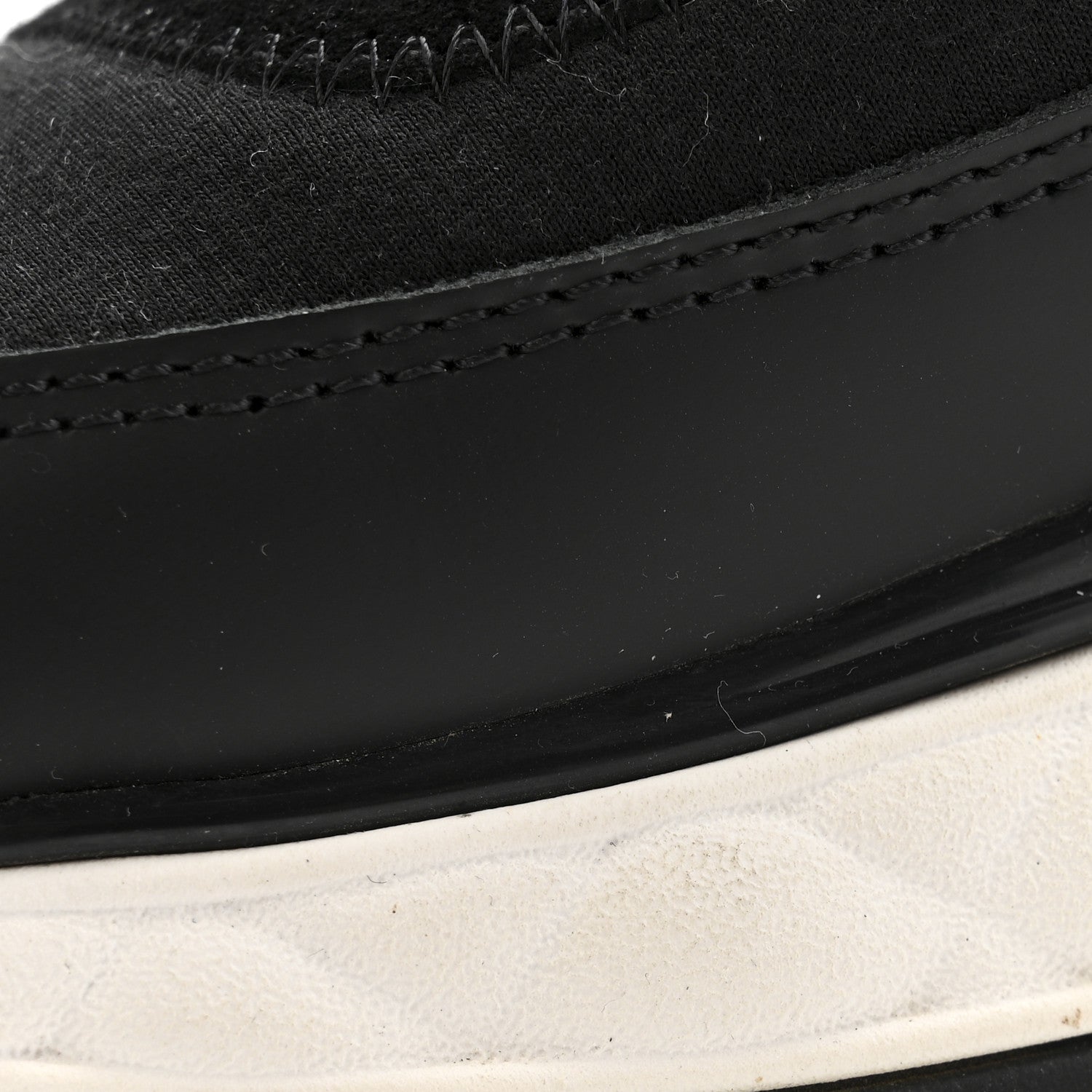 Velvet Calfskin Mixed Fibers CC Sneakers 39.5 Black