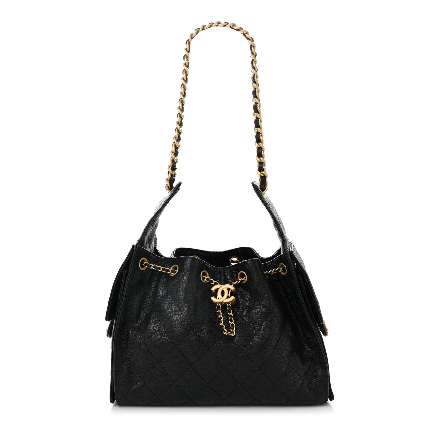 Caviar Quilted Small Chanel 25 Handbag Black