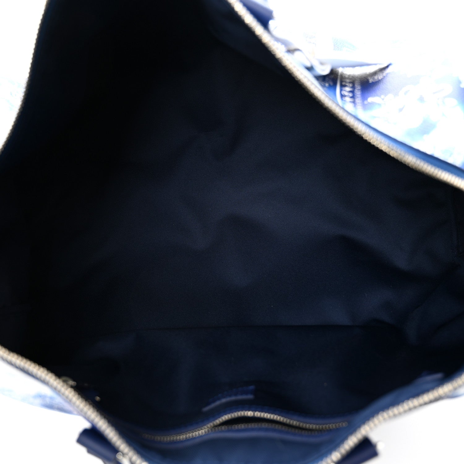 Cowhide Monogram Bandana Keepall Bandouliere 50 Blue