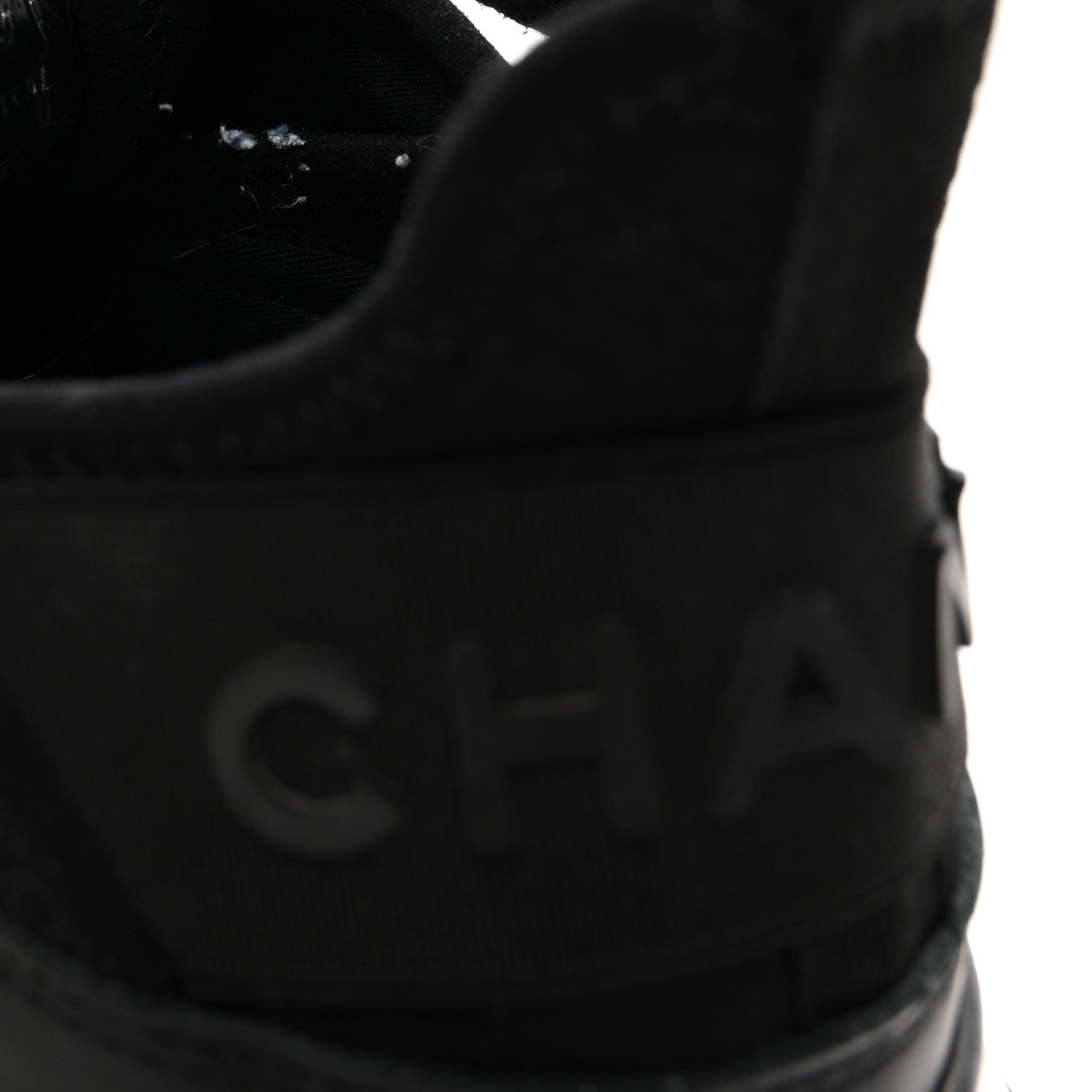 Velvet Calfskin Mixed Fibers CC Sneakers 36.5 Black