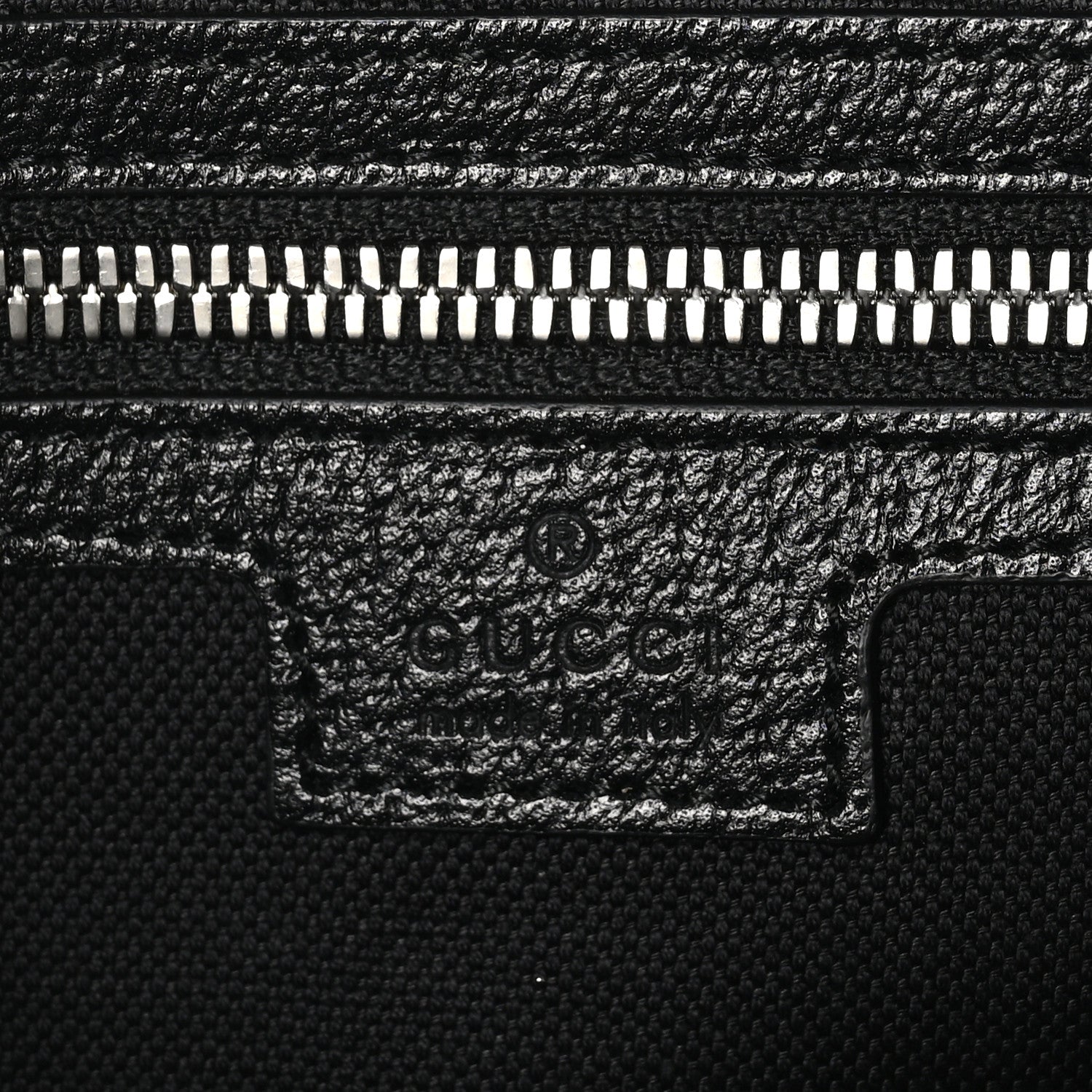 Monogram Jumbo GG Textured Dollar Calfskin Wristlet Messenger Bag Black