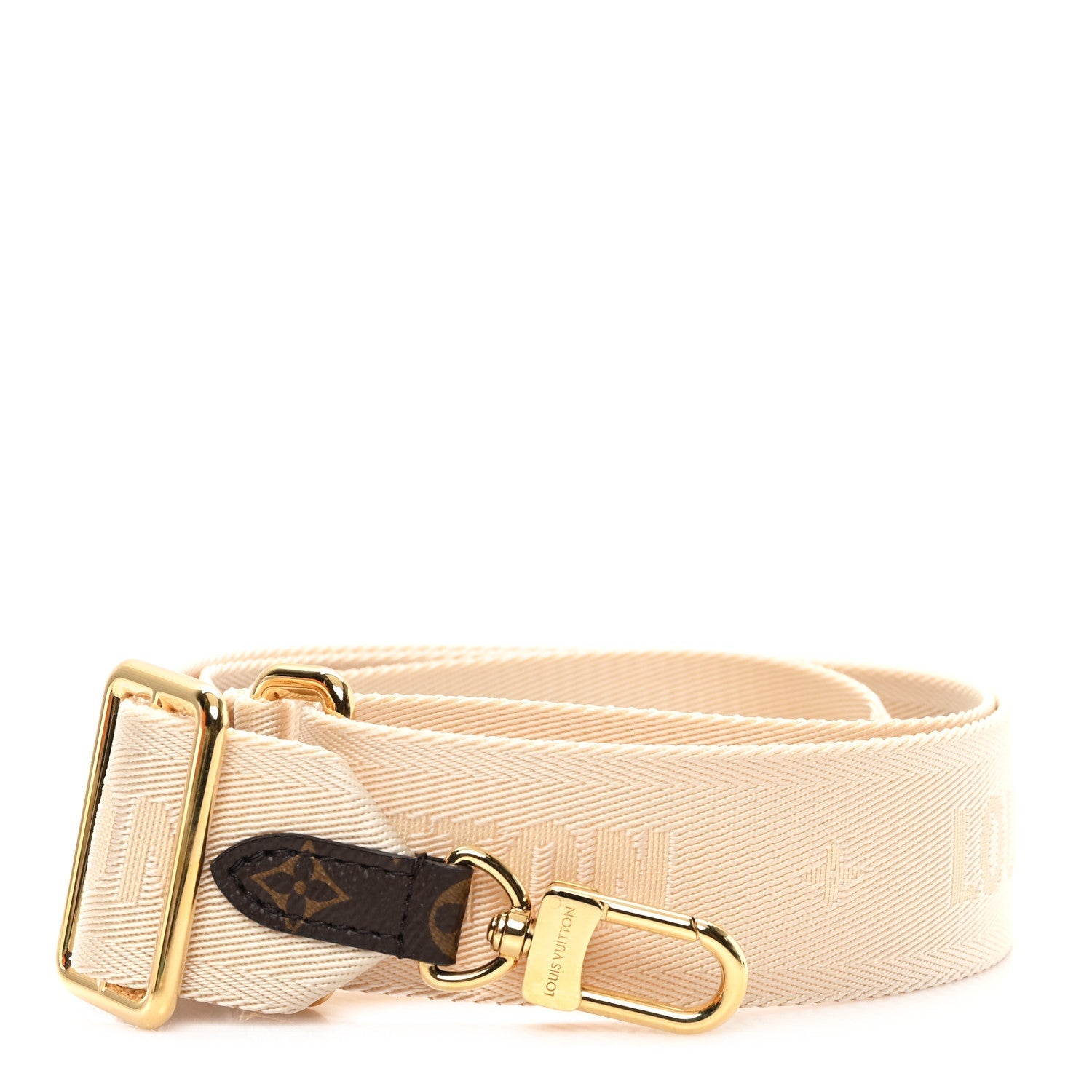 Jacquard Monogram Adjustable Shoulder Strap New Creme