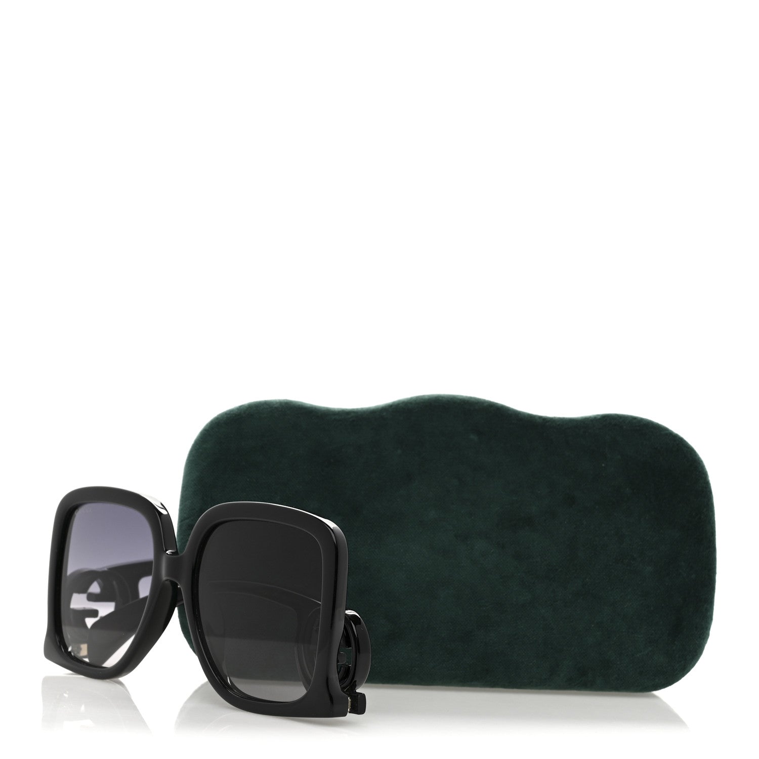 Acetate Rectangle Frame Sunglasses GG1326S Black