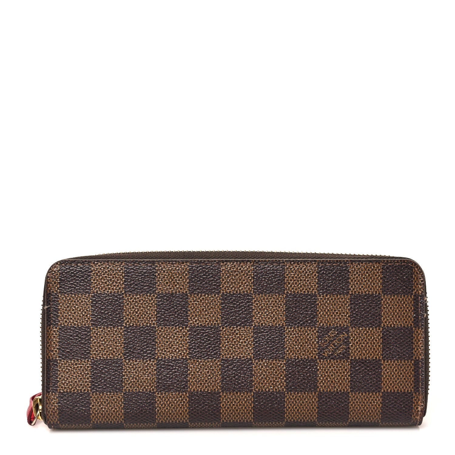 Damier Ebene Clemence Wallet Cherry