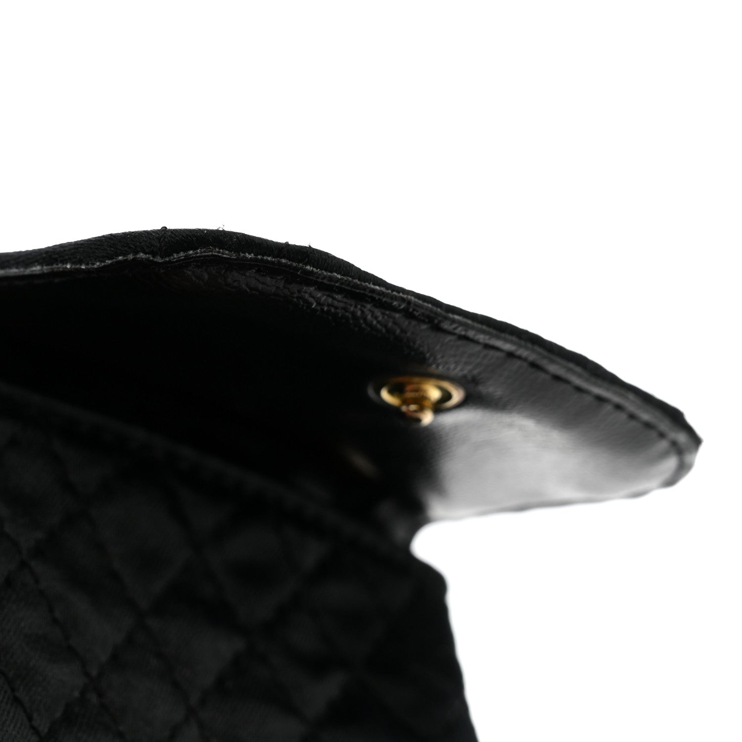 Jersey Quilted Micro Flap Bag Black
