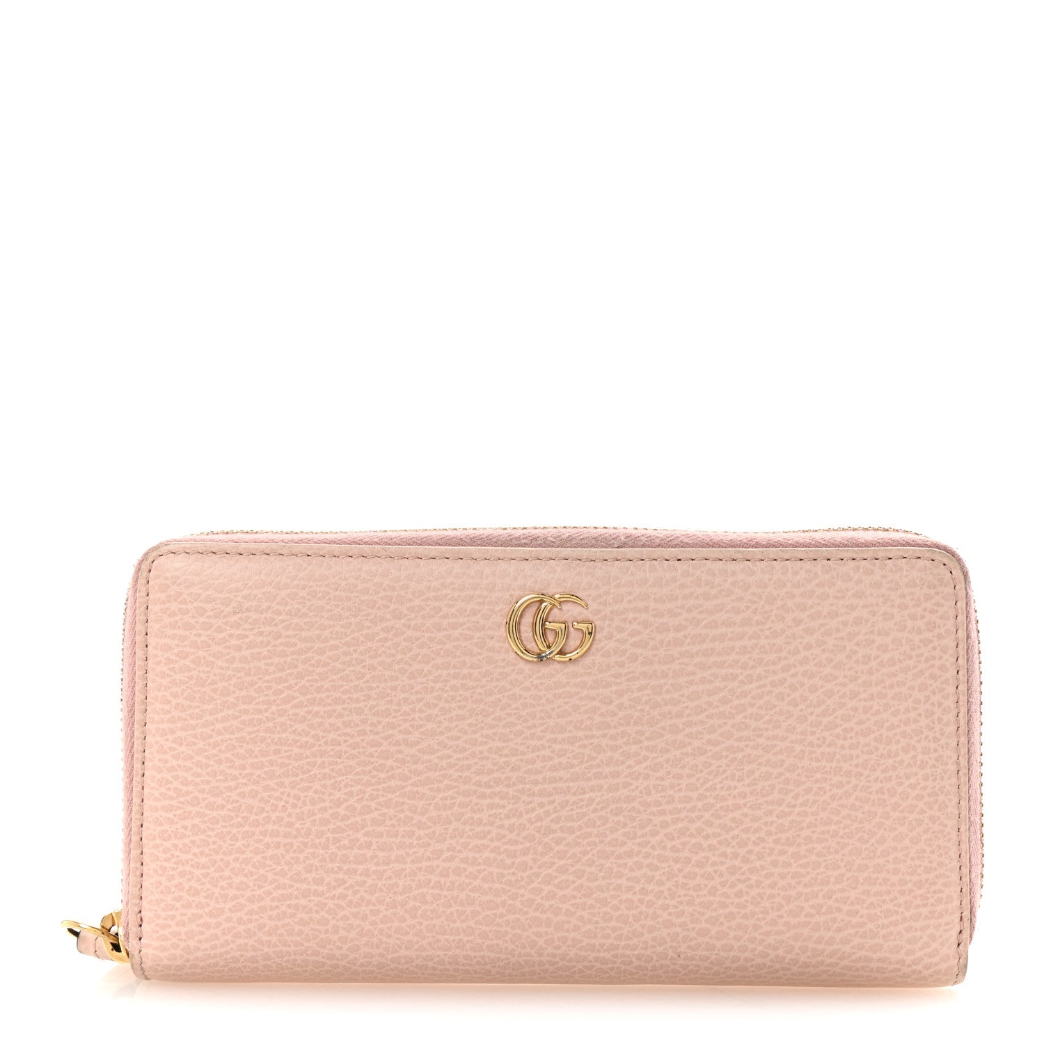 Dollar Calfskin GG Marmont Zip Around Wallet Perfect Pink