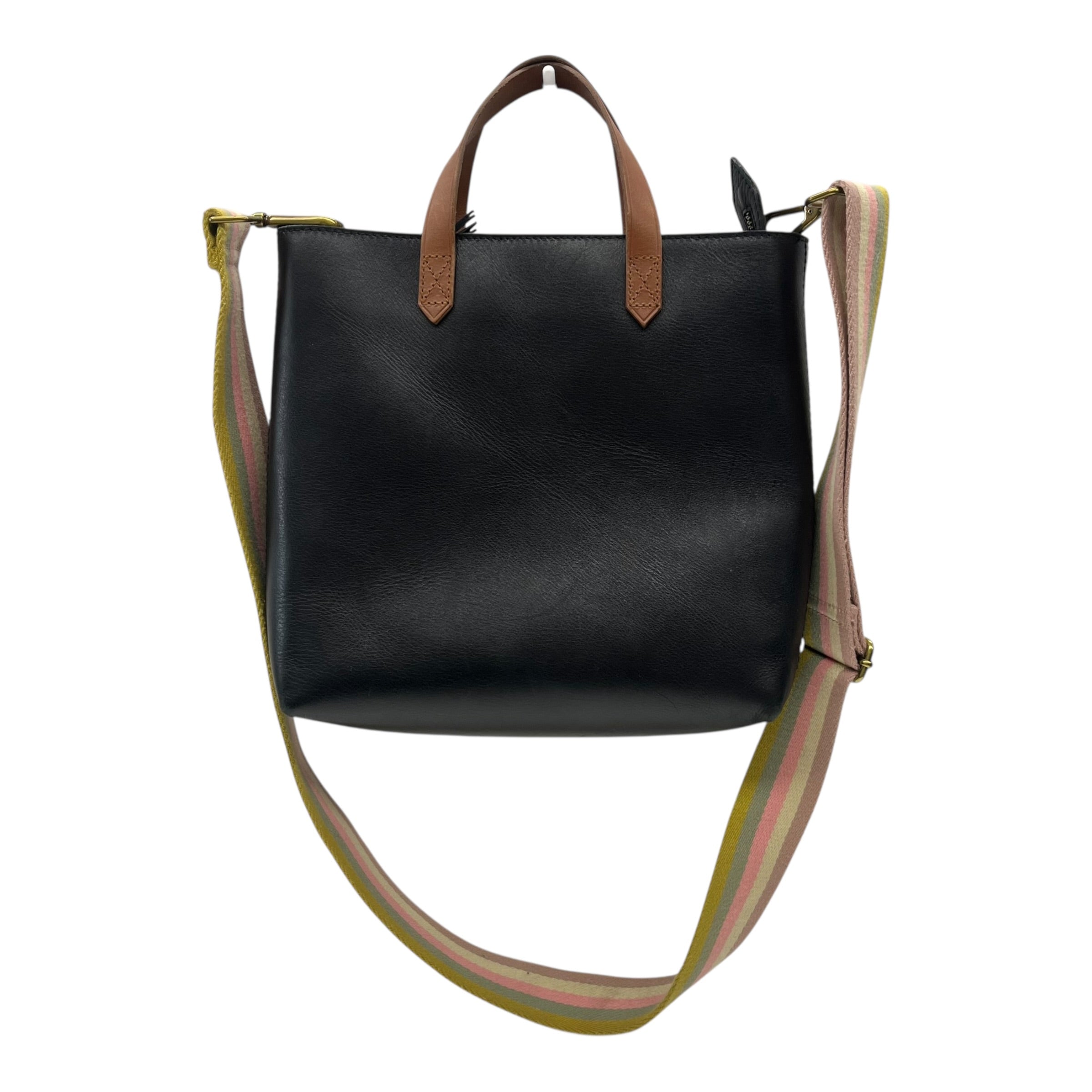 Handbag Leather By Madewell In Black, Size:Medium