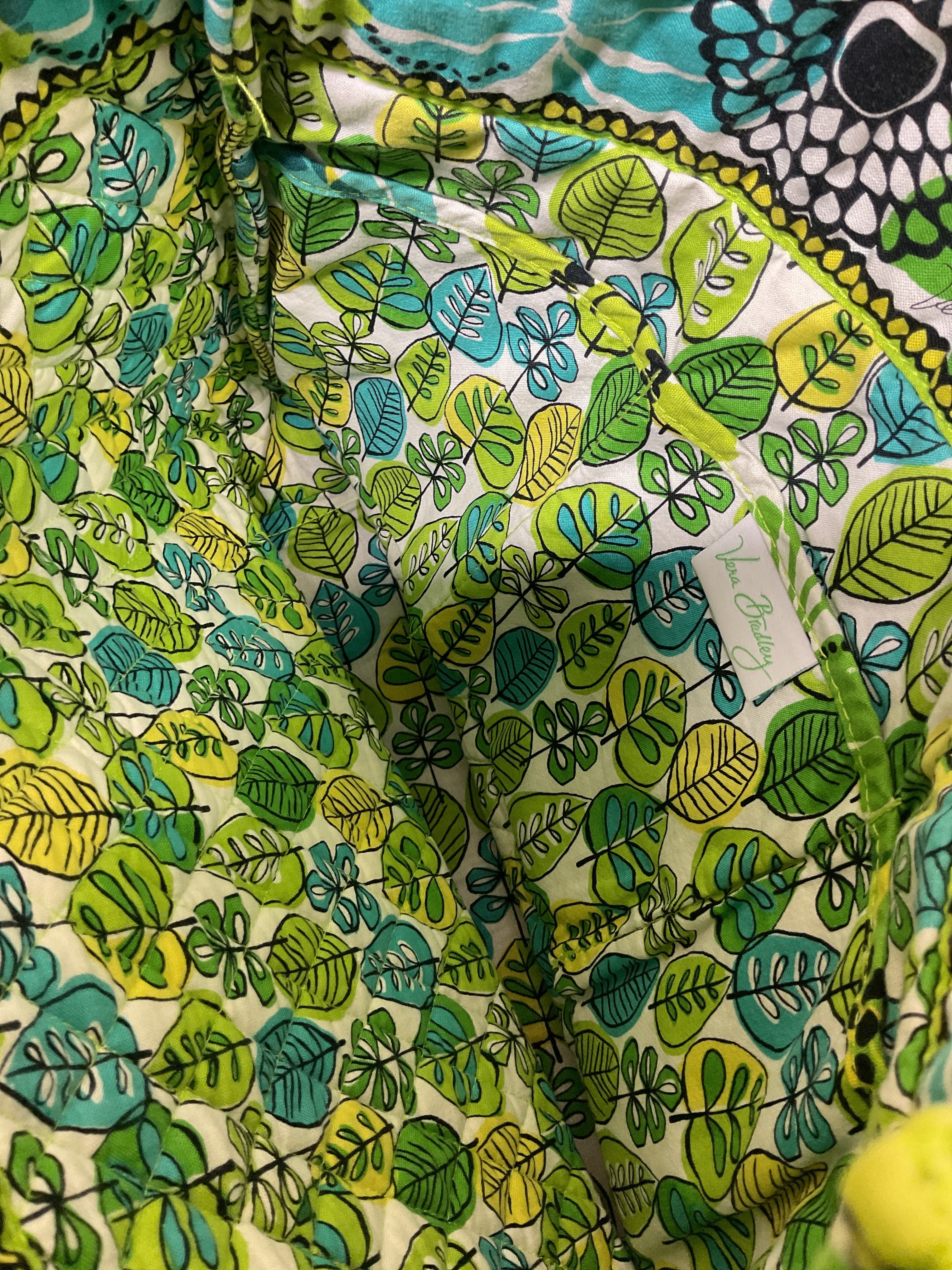 Handbag By Vera Bradley In Blue & Green, Size:Medium