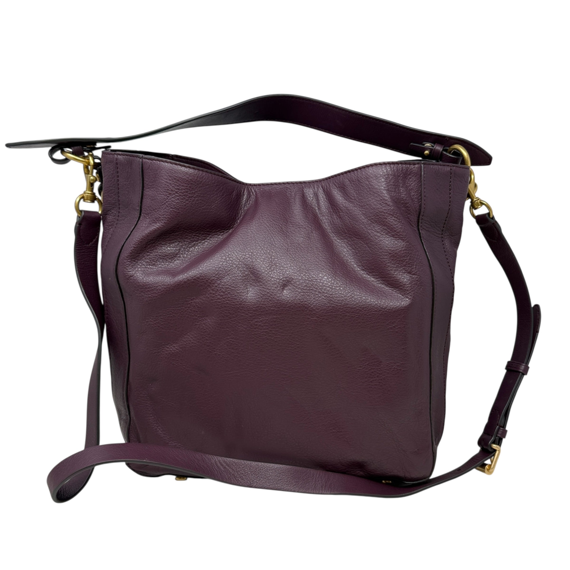 M.A.B. Leather Hobo In Malbec Designer By Rebecca Minkoff, Size: Medium