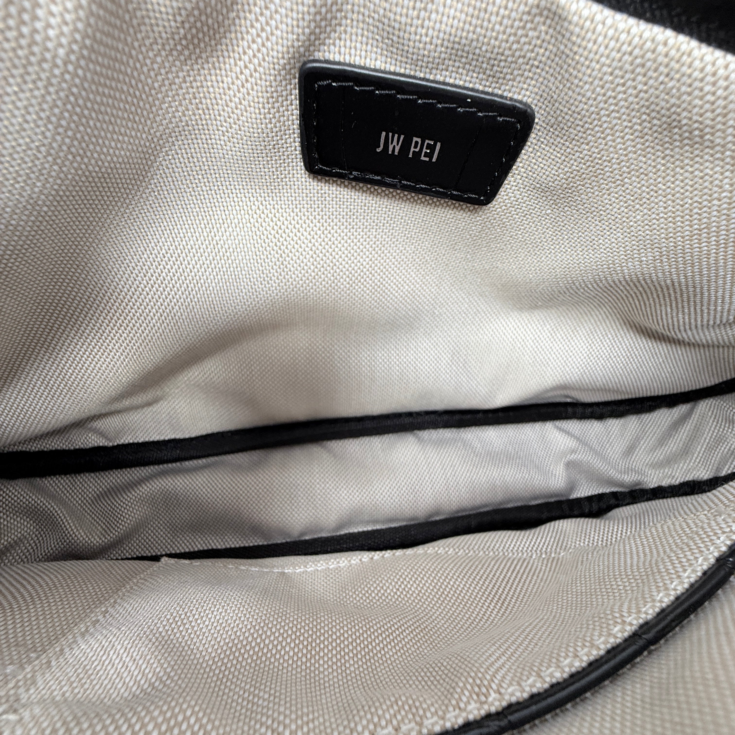 Eva Black Croc Vegan Leather Shoulder Bag By JW Pei, Size: Small