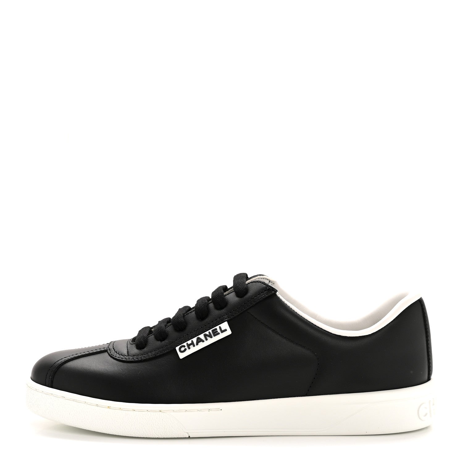 Calfskin CC Womens Sneakers 36 Black