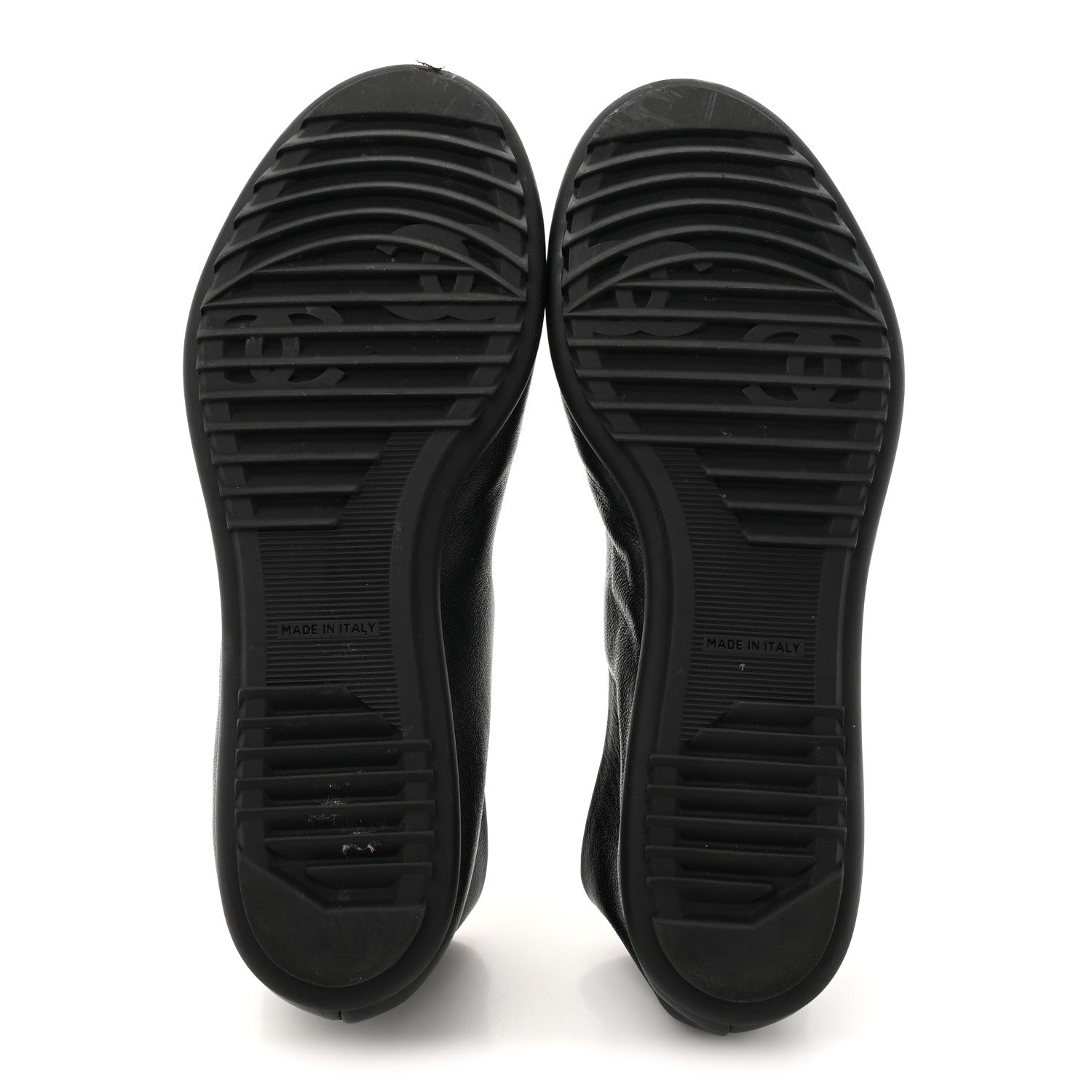 Lambskin Cap Toe CC Mary Jane Flats 37 Black