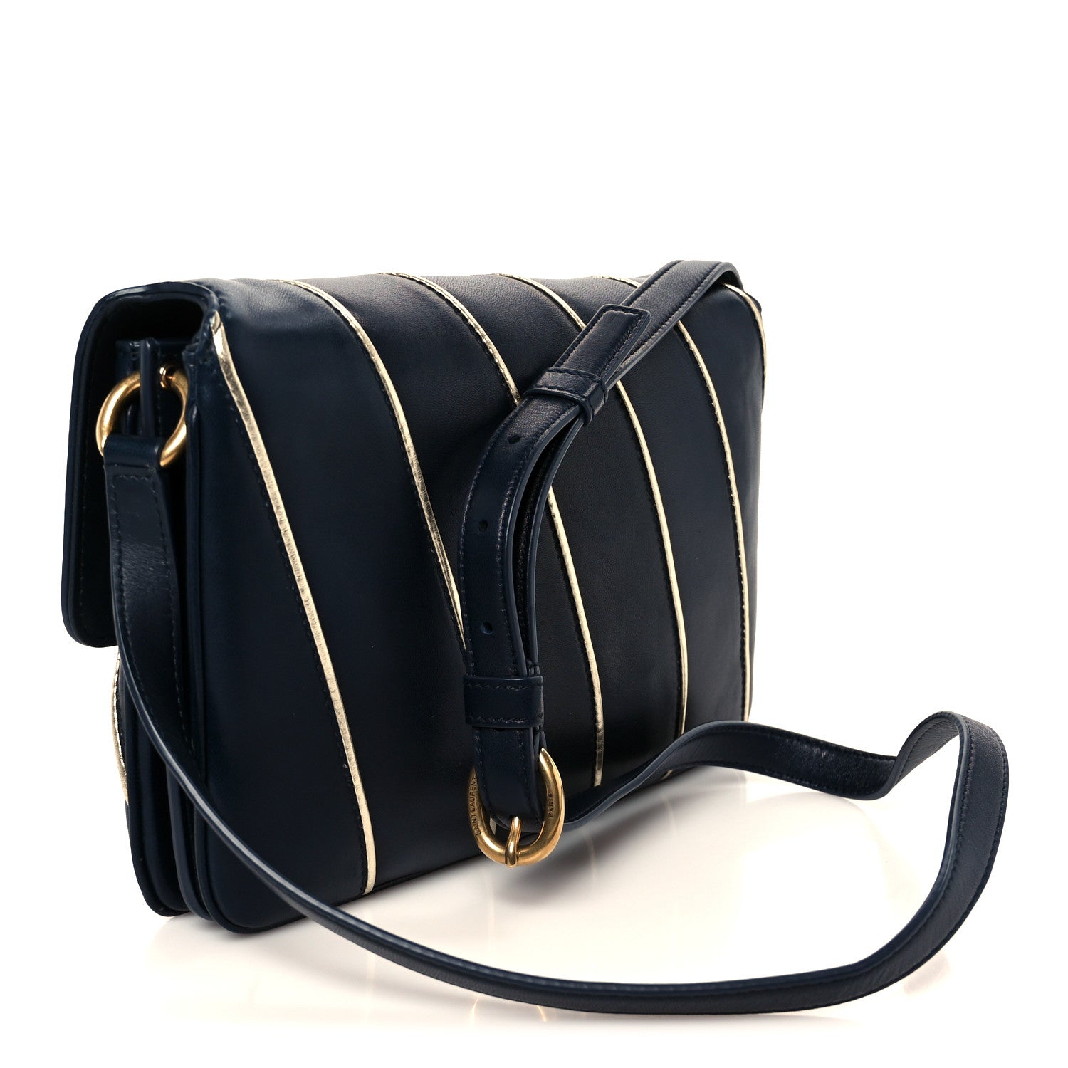 Lambskin Quilted Le Maillon Satchel Marine