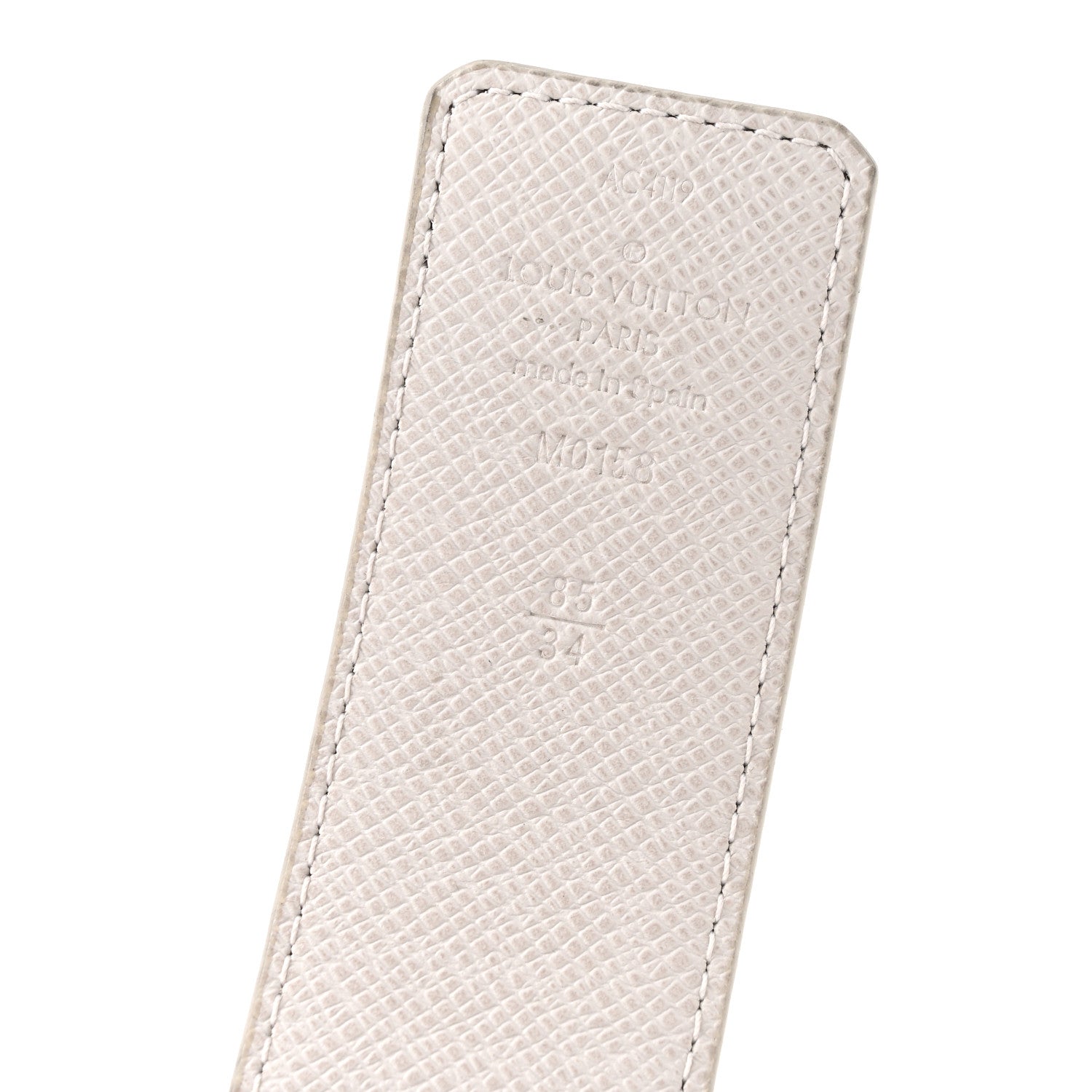 Taiga Monogram 40mm LV Initiales Belt 85 34 White