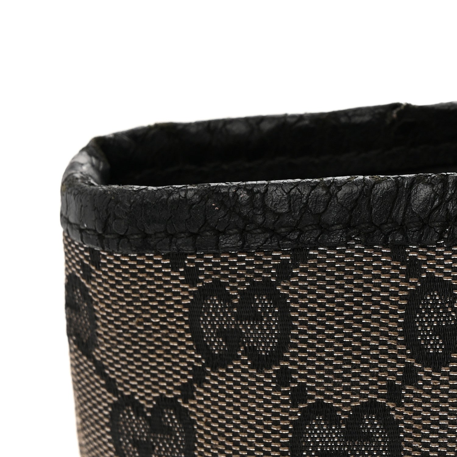 Metallic Monogram Canvas Tote Black