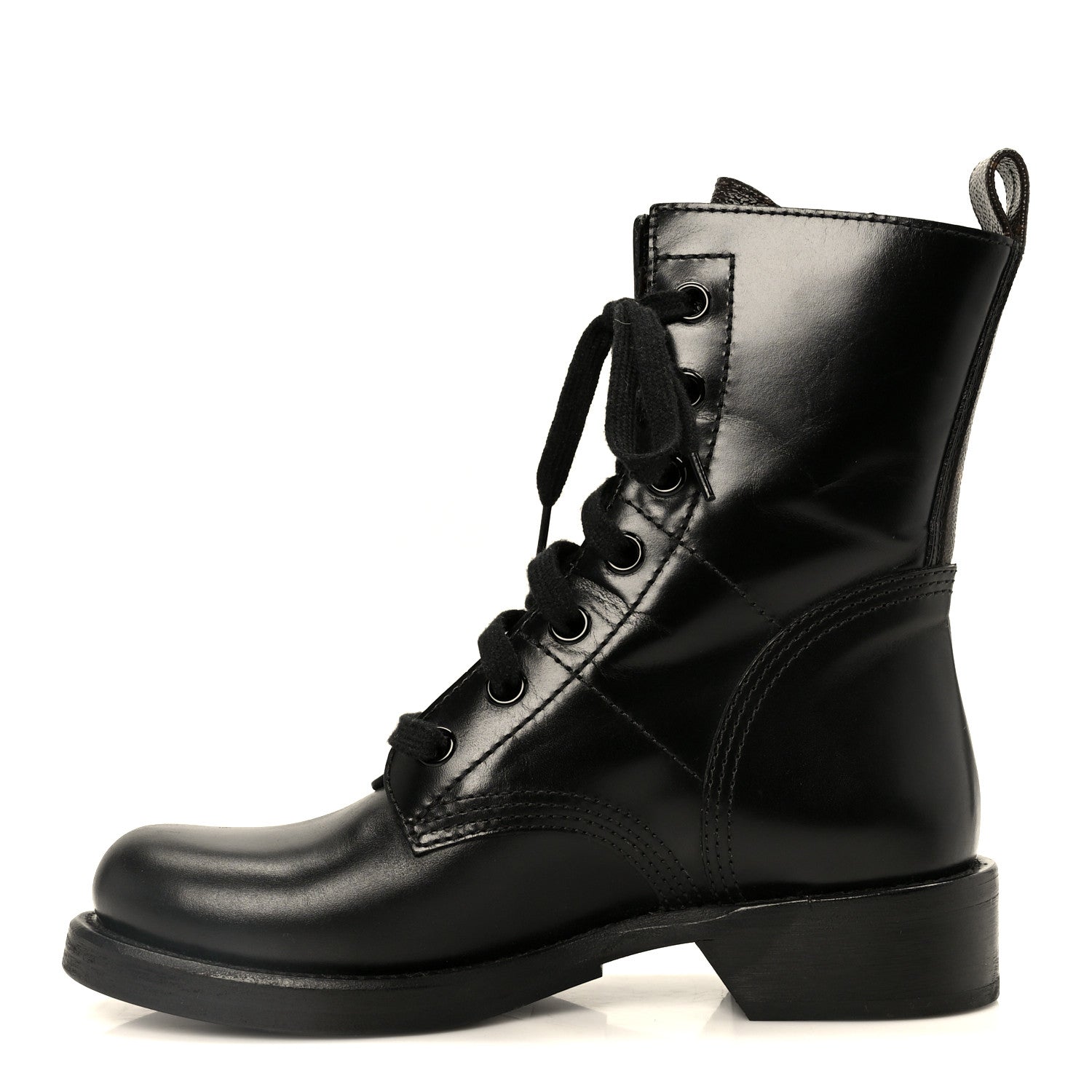 Calfskin Monogram Metropolis Flat Ranger Boots 37 Black