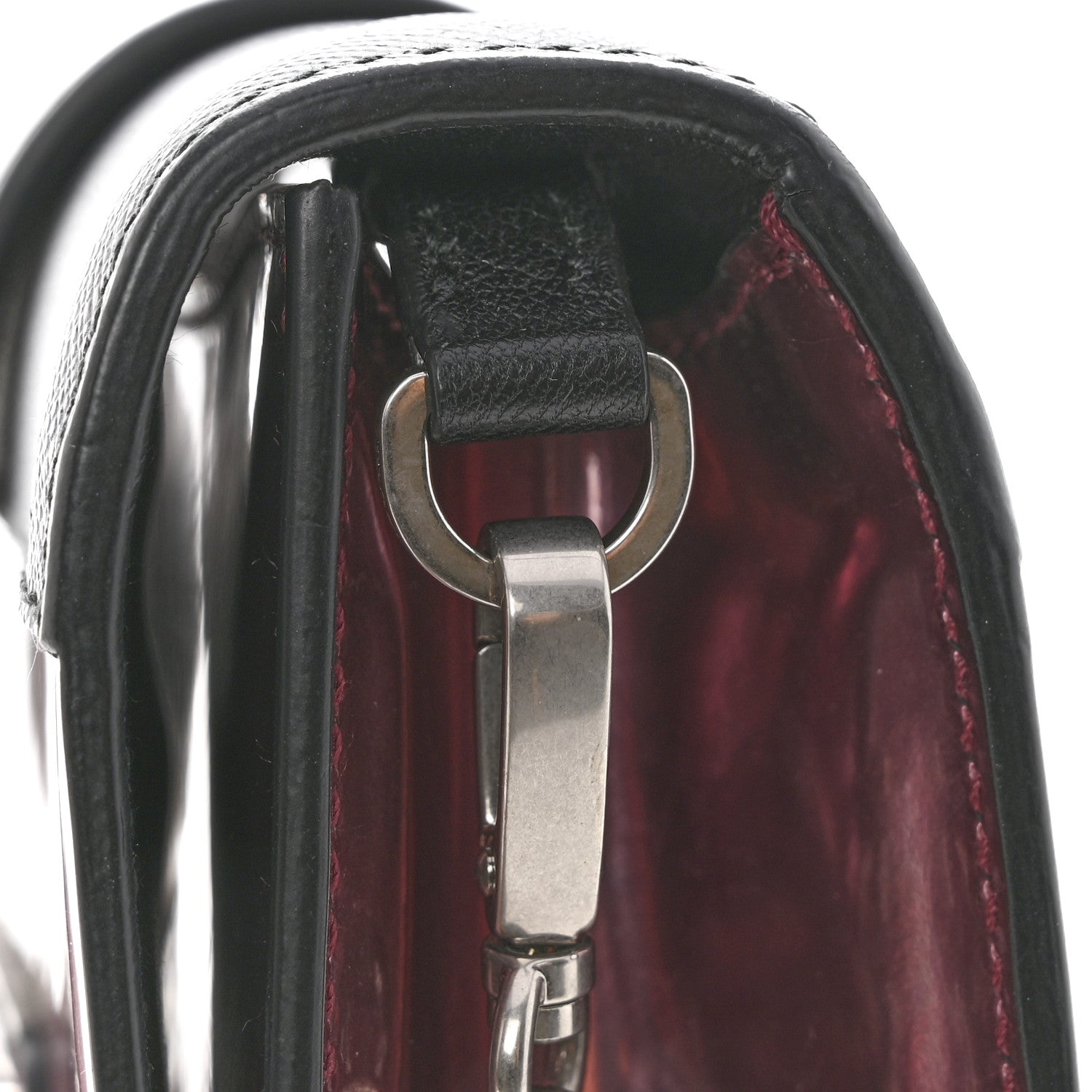 Metallic Vitello Saffiano Cahier Bag Ibisco Black