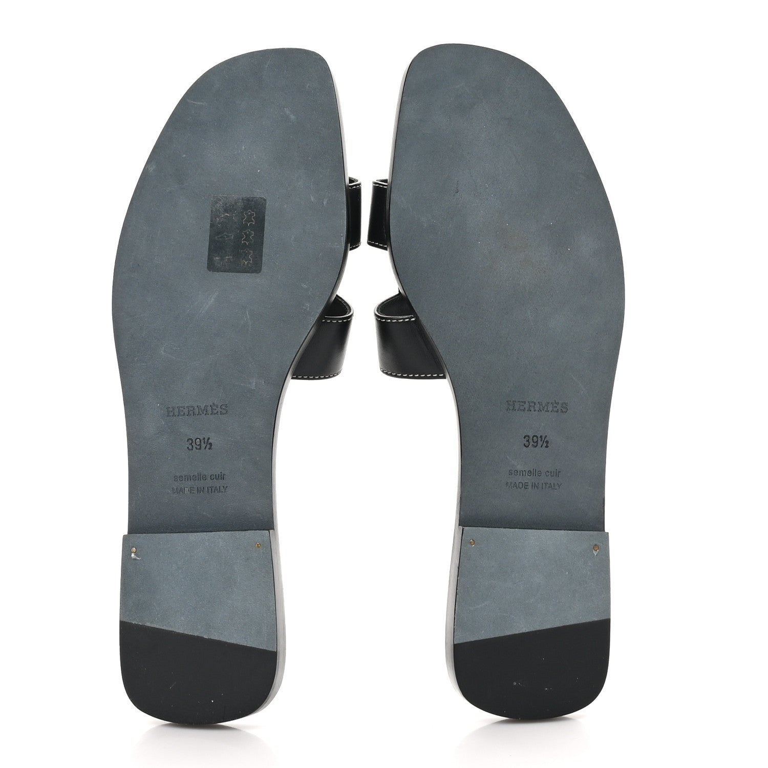 Box Calfskin Oran Sandals 39.5 Black
