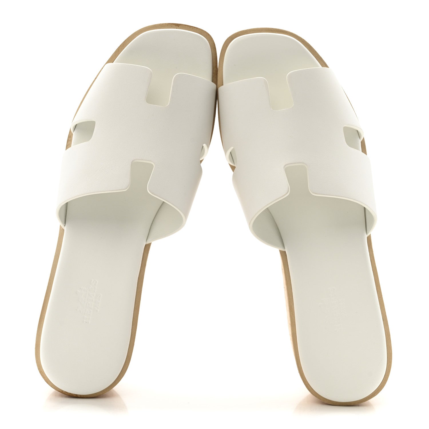 Calfskin Cork Eze 30 Sandals 39 White
