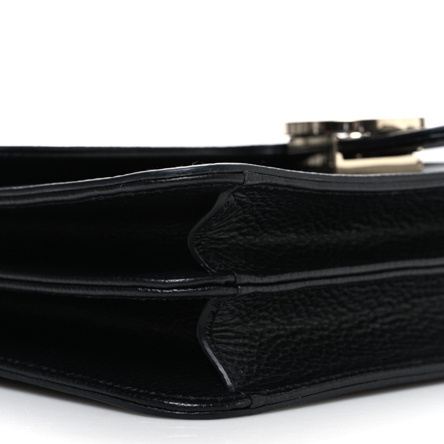 Dollar Calfskin Interlocking G Shoulder Bag Black