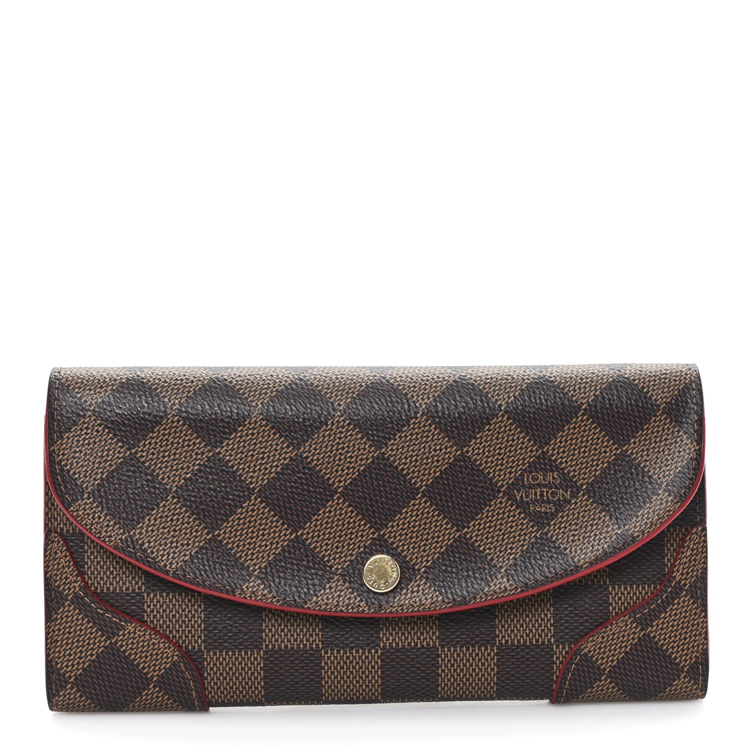Damier Ebene Caissa Wallet Cherry