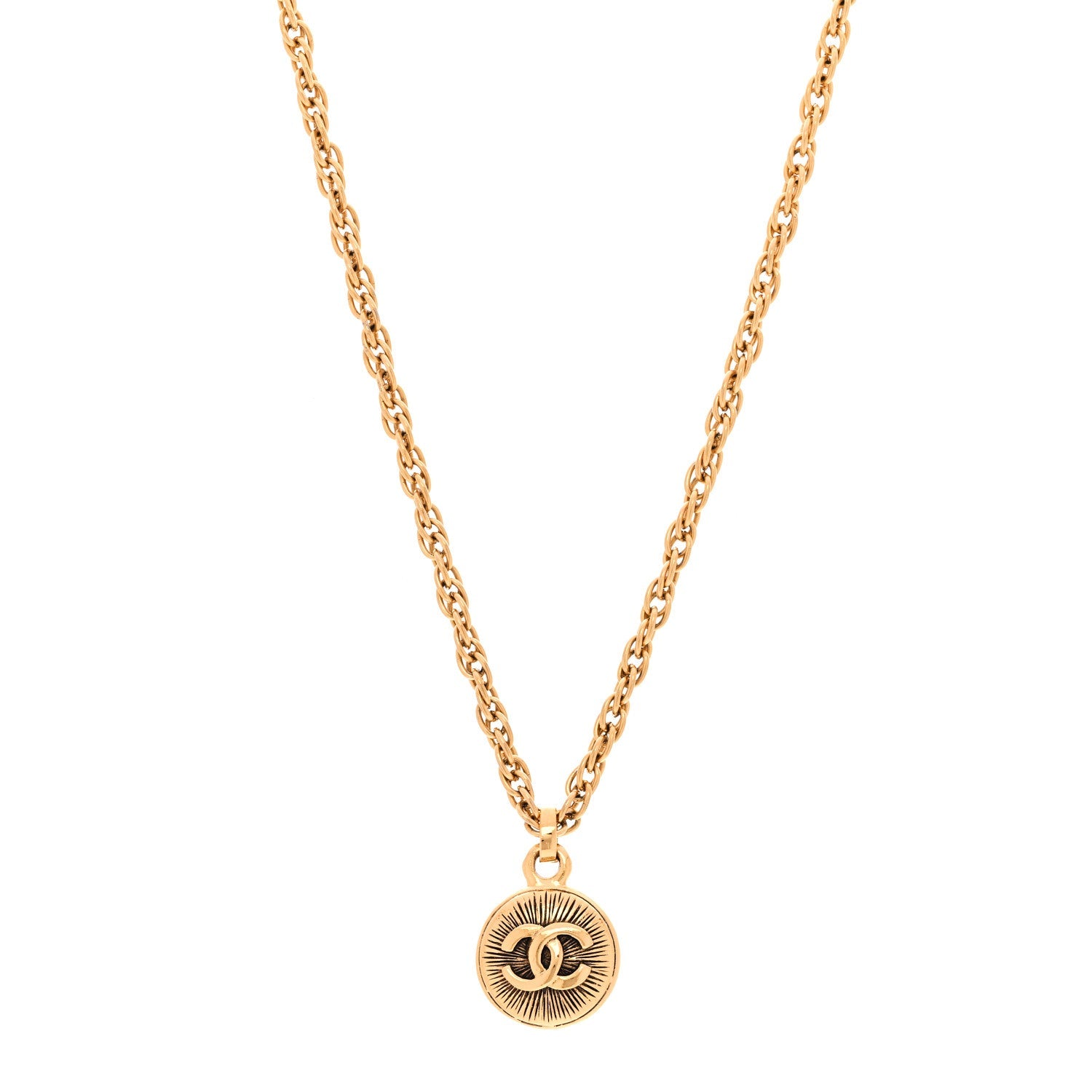 CC Pendant Necklace Gold