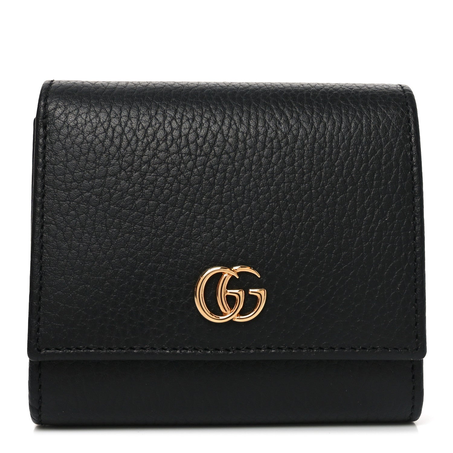Dollar Calfskin Medium GG Marmont Wallet Black
