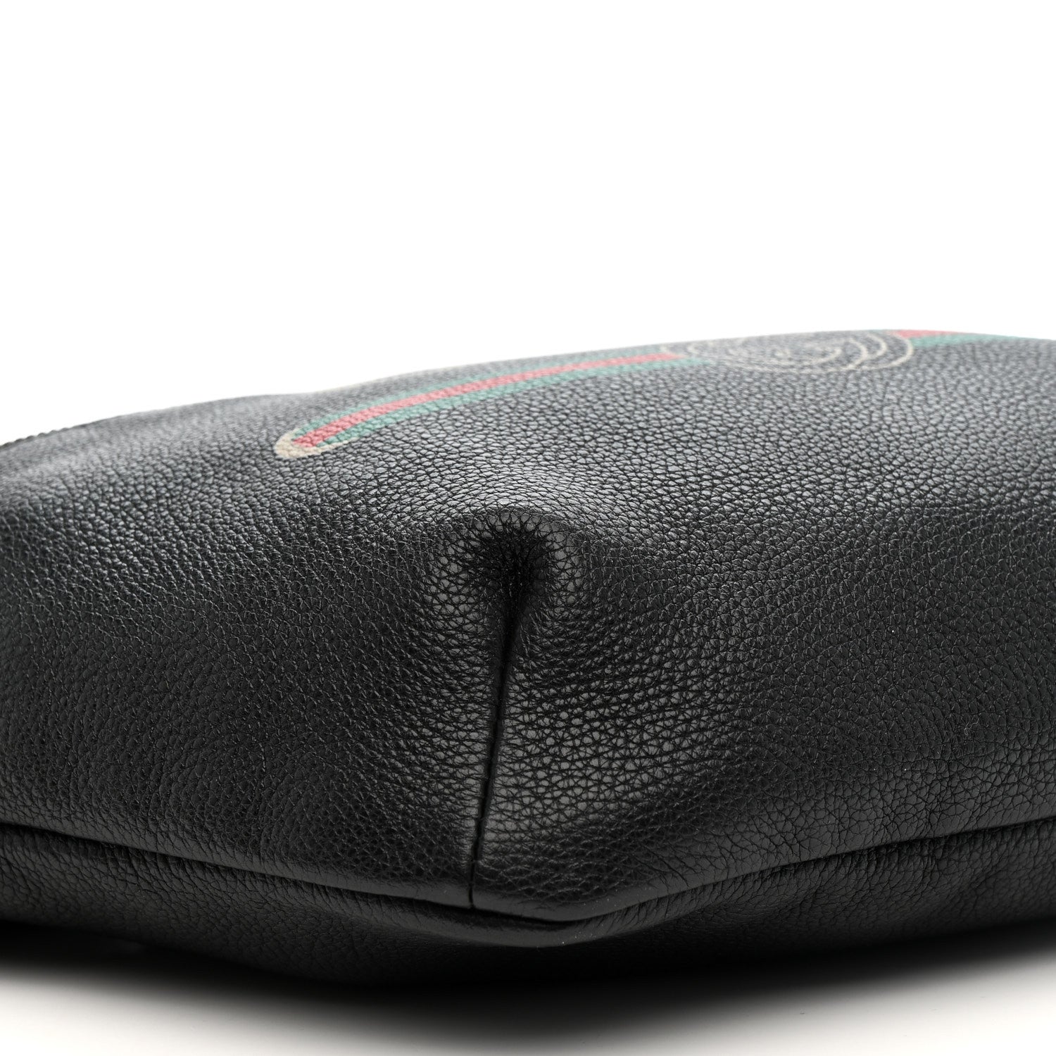 Grained Calfskin Logo Belt Bag Black