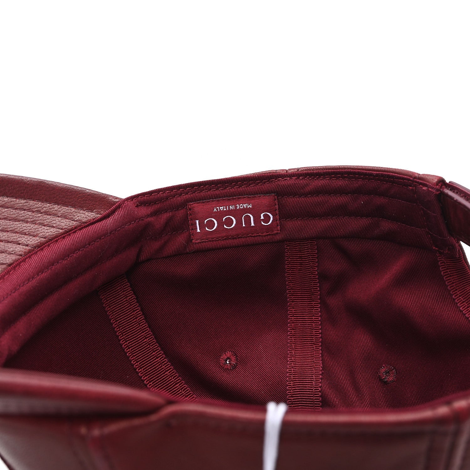 Calfskin Interlocking G Baseball Hat S Bordeaux