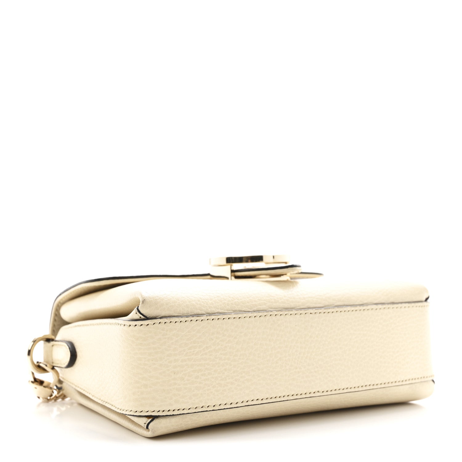 Dollar Calfskin Interlocking G Crossbody Bag Mystic White