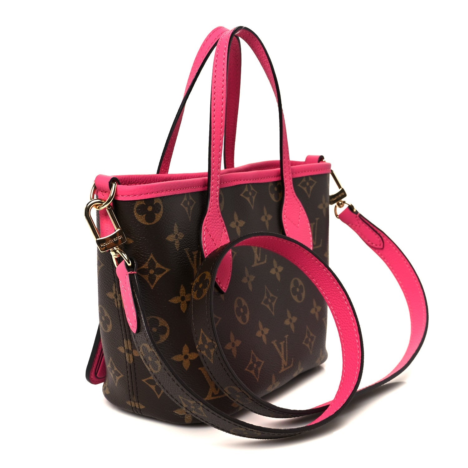 Monogram Neverfull Inside Out Bandouliere BB Rose Pondichery