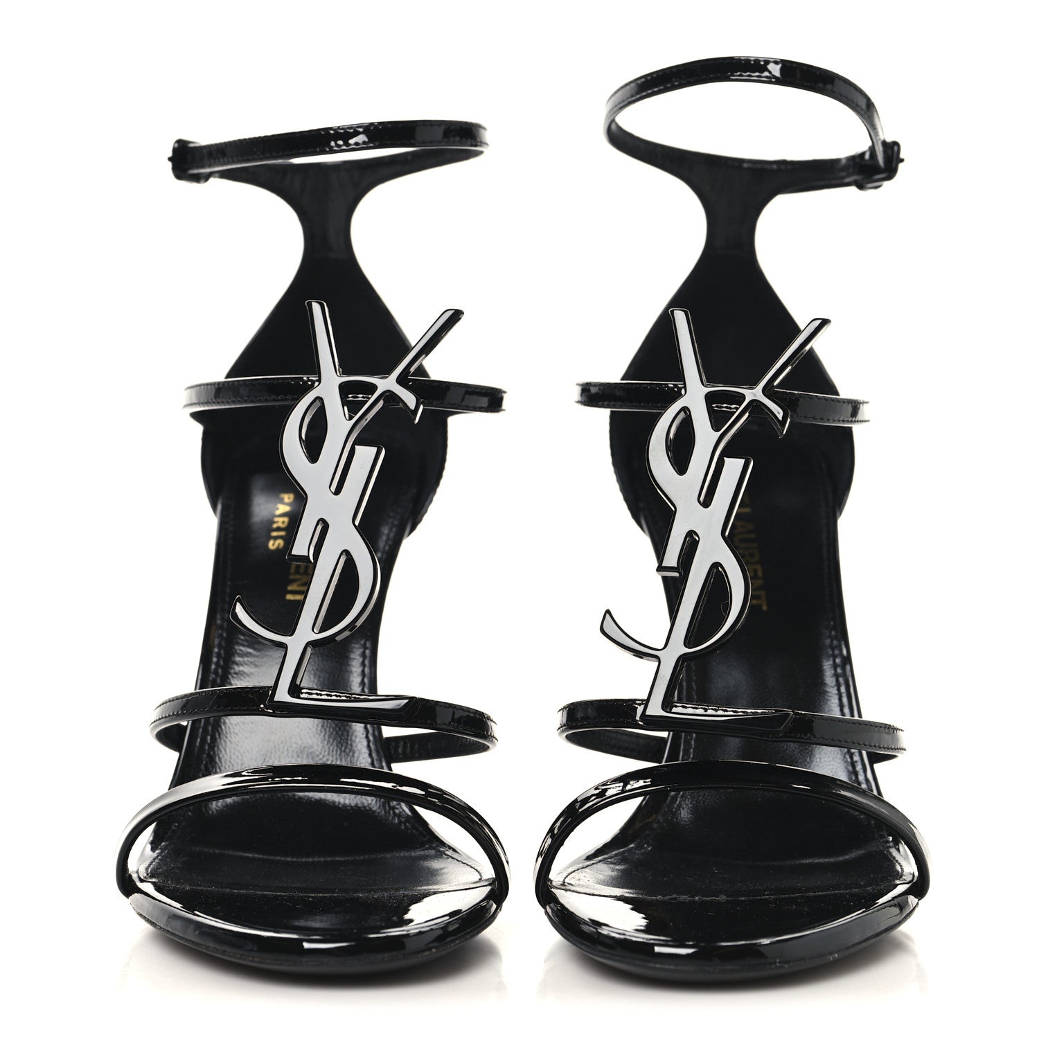Patent Cassandra 100 Ankle Strap Sandals 35.5 Black