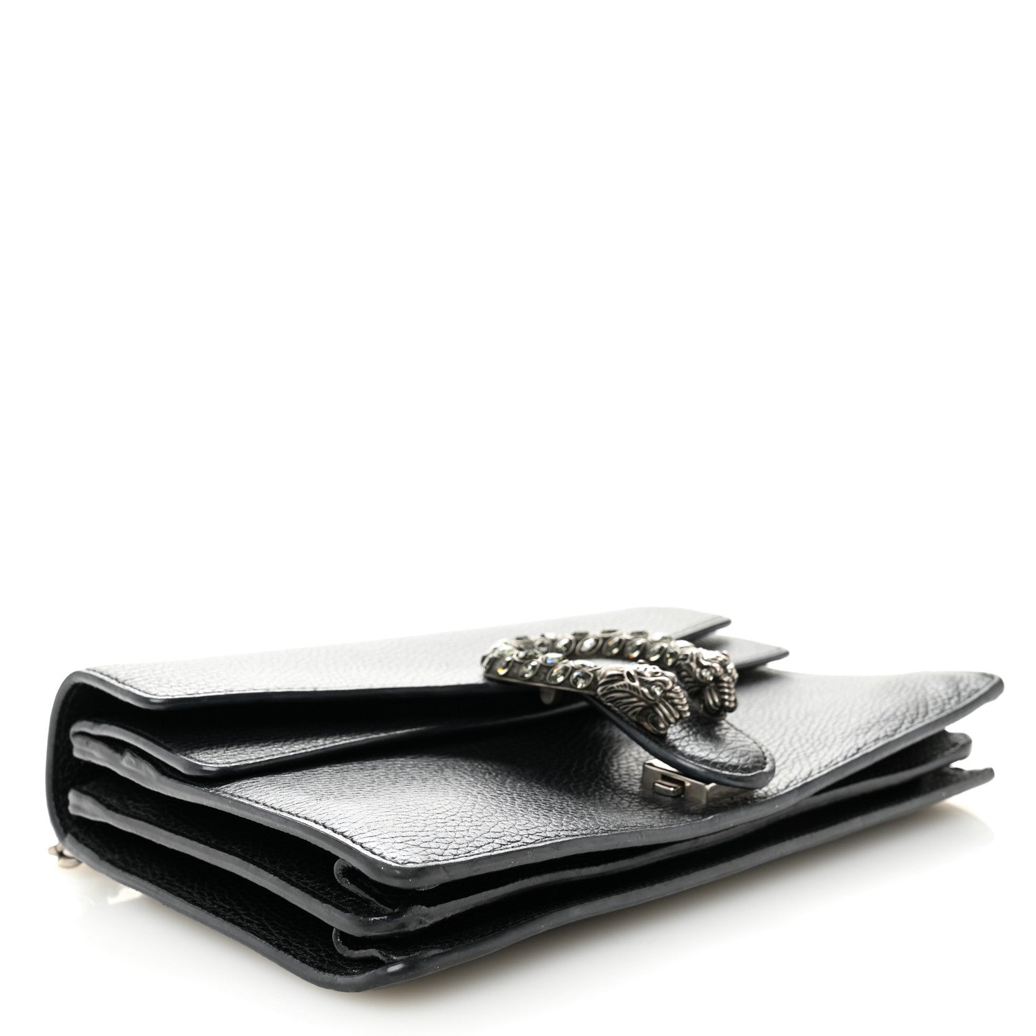 Pebbled Calfskin Small Dionysus Shoulder Bag Black