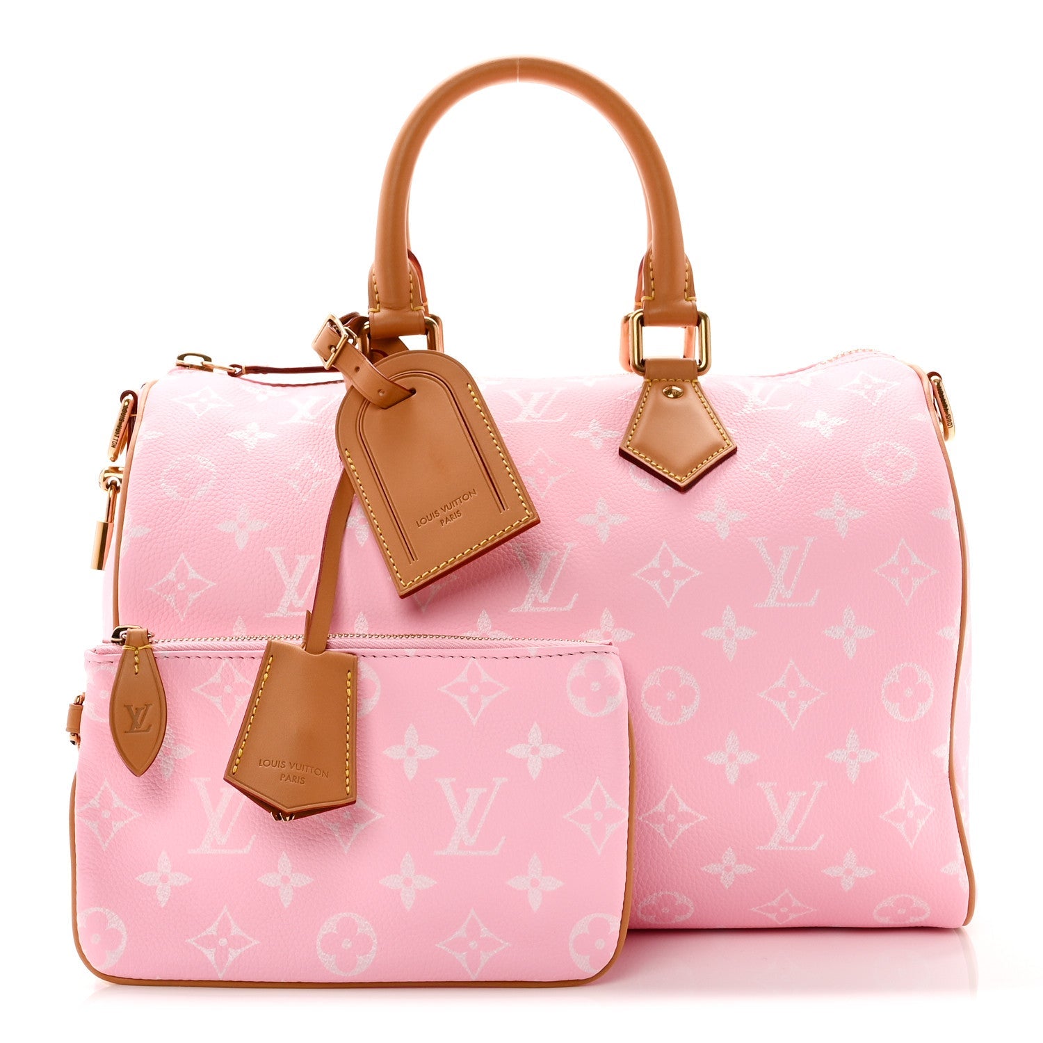 Calfskin Monogram Speedy P9 Bandouliere 30 Candy