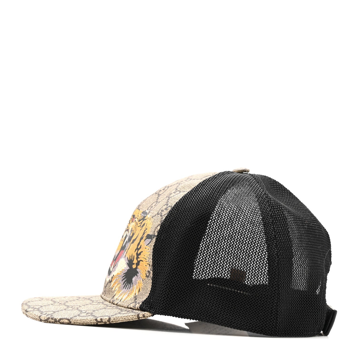 GG Supreme Monogram Tiger Print Baseball Hat XL 60 Beige