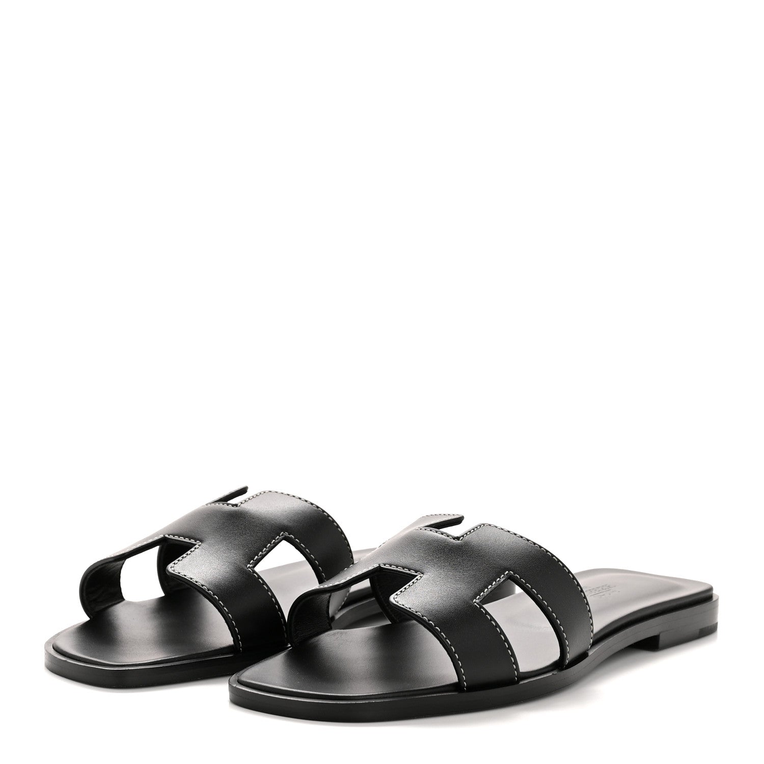 Box Calfskin Oran Sandals 35 Black