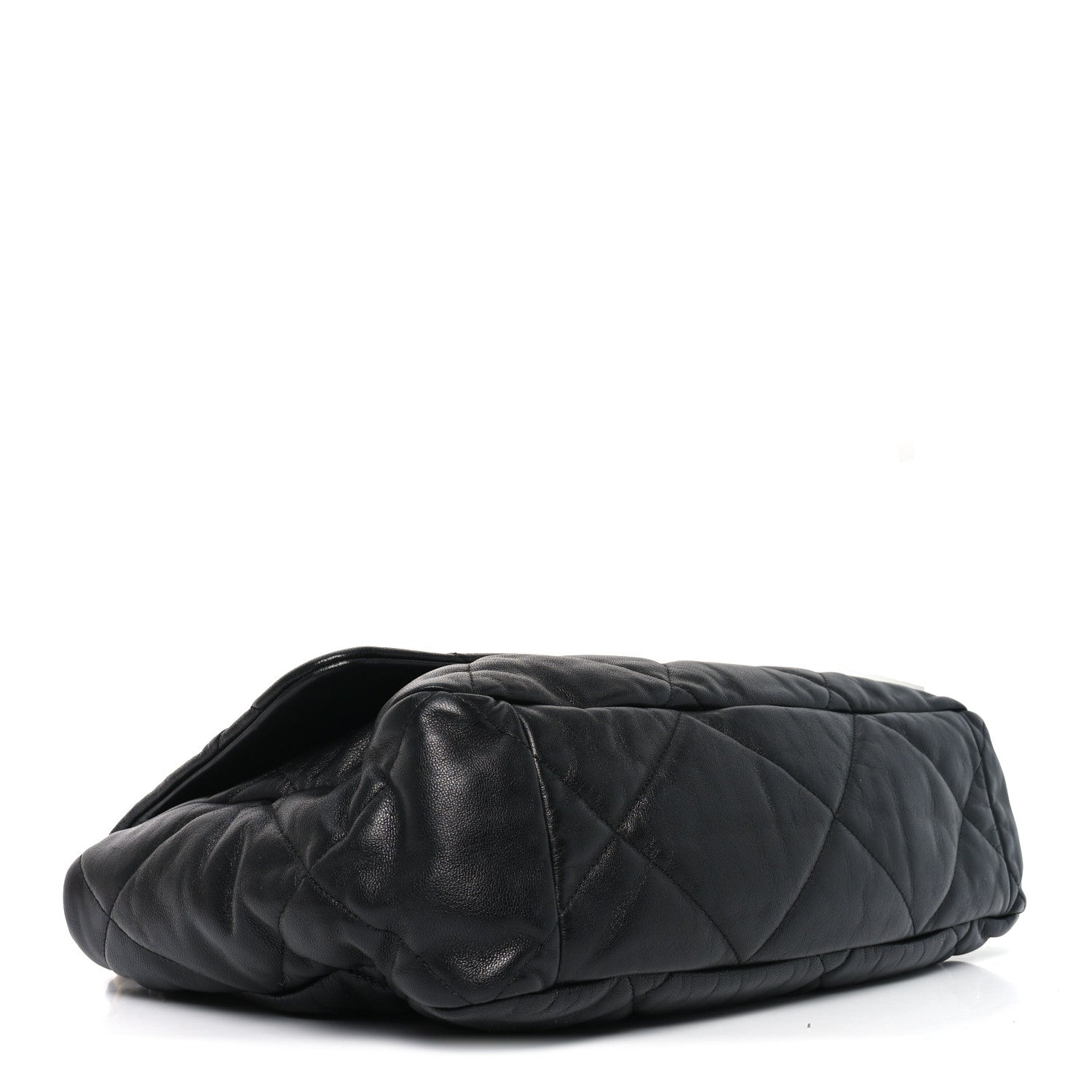 Goatskin Quilted Maxi Chanel 19 Flap Black