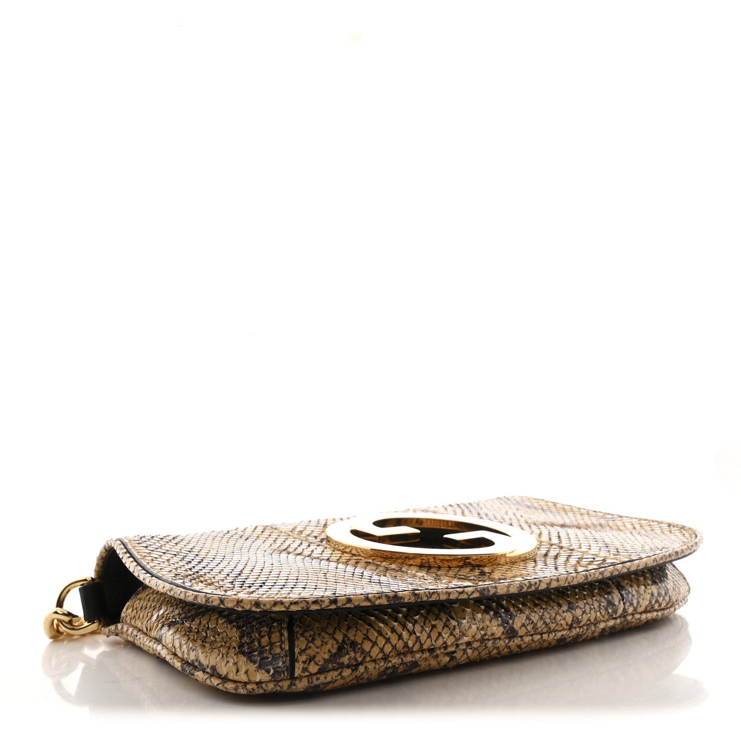 Roxy Snakeskin Blondie Chain Shoulder Flap Bag Roccia